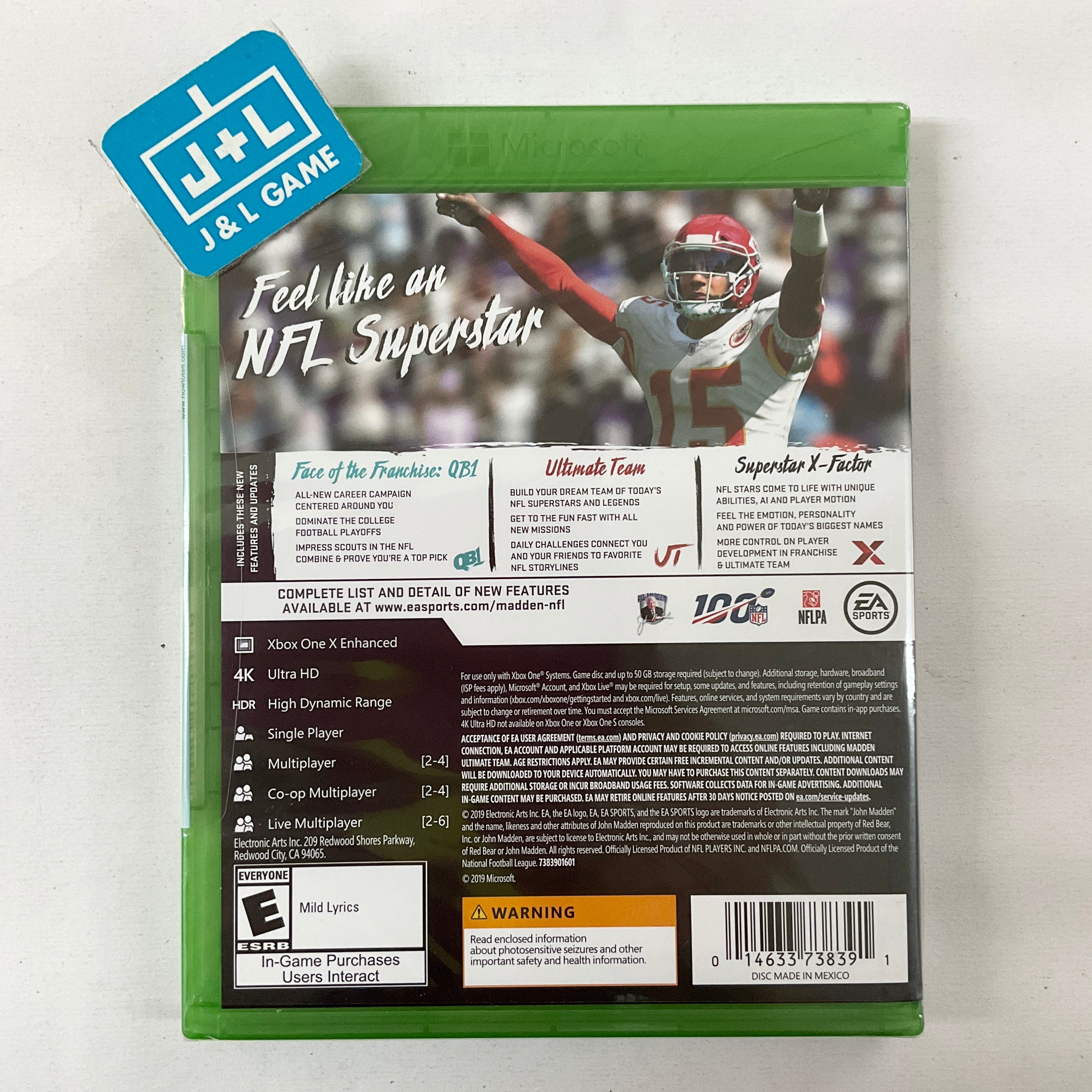 Madden NFL 20 - (XB1) Xbox One Video Games Electronic Arts   