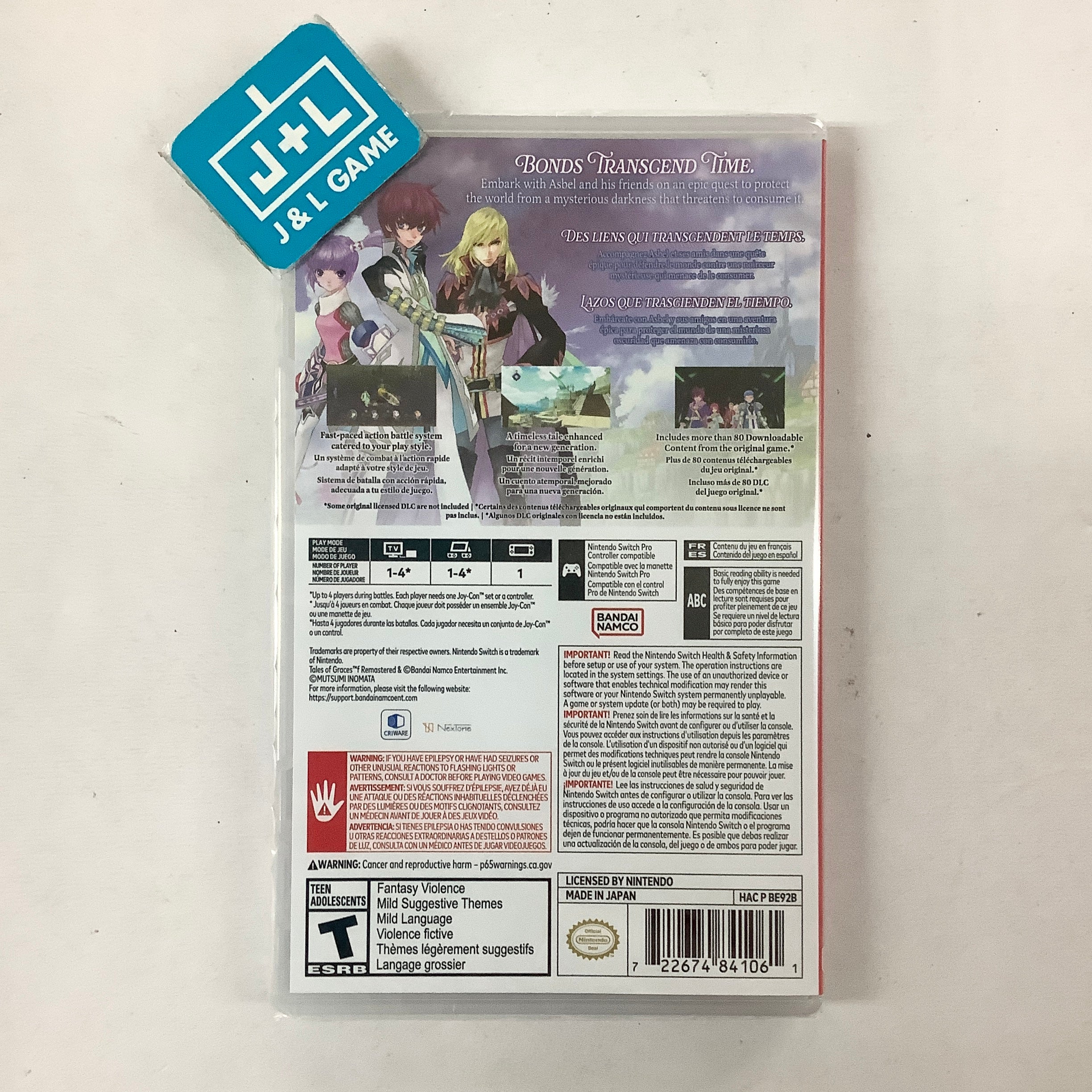 Tales of Graces f Remastered - (NSW) Nintendo Switch Video Games BANDAI NAMCO Entertainment