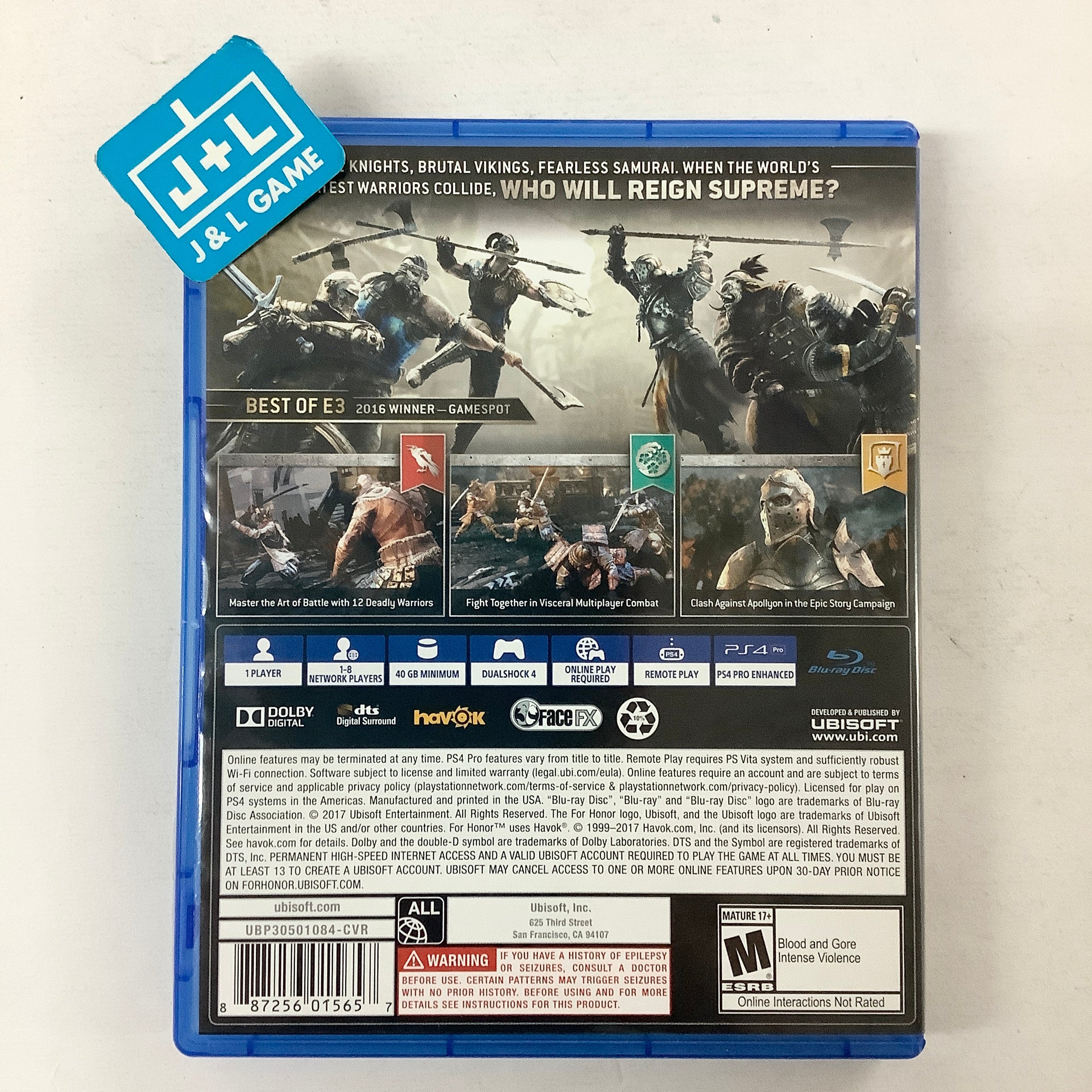 For Honor - (PS4) PlayStation 4 [Pre-Owned] Video Games Ubisoft   