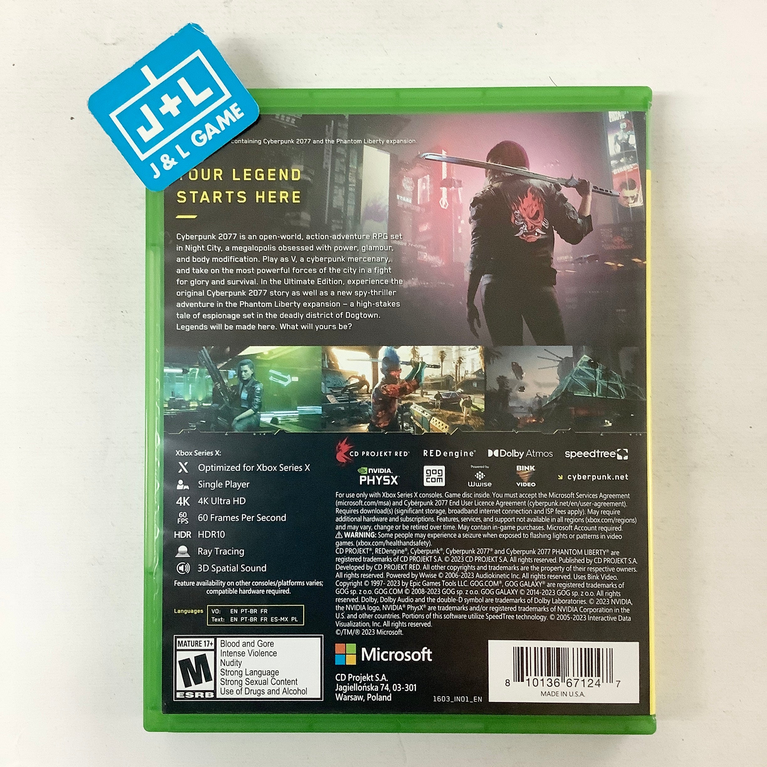 Cyberpunk 2077: Ultimate Edition - (XSX) Xbox Series X [Pre-Owned] Video Games CD Projekt   