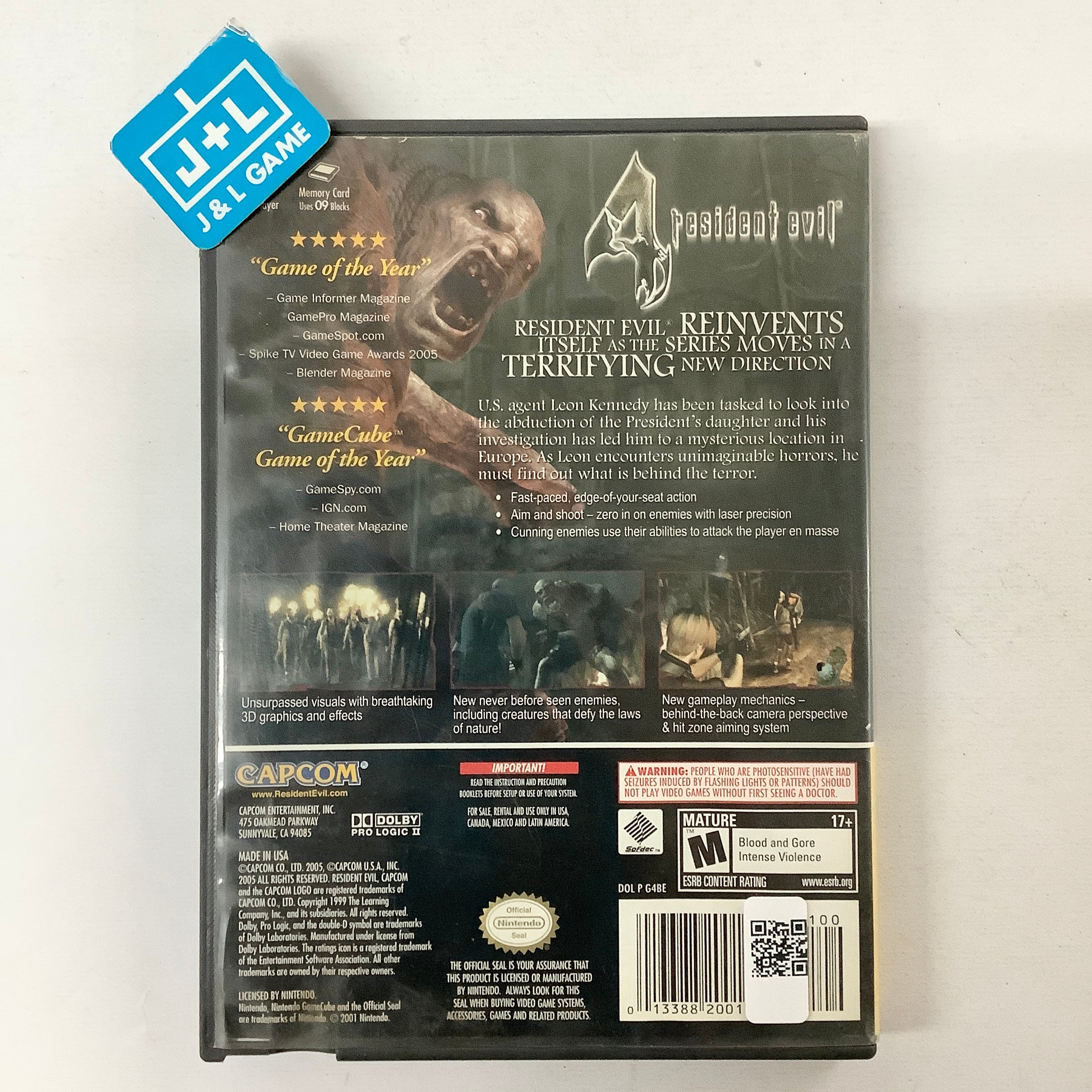 Resident Evil 4 (Player's Choice) - (GC) GameCube [Pre-Owned] Video Games Capcom