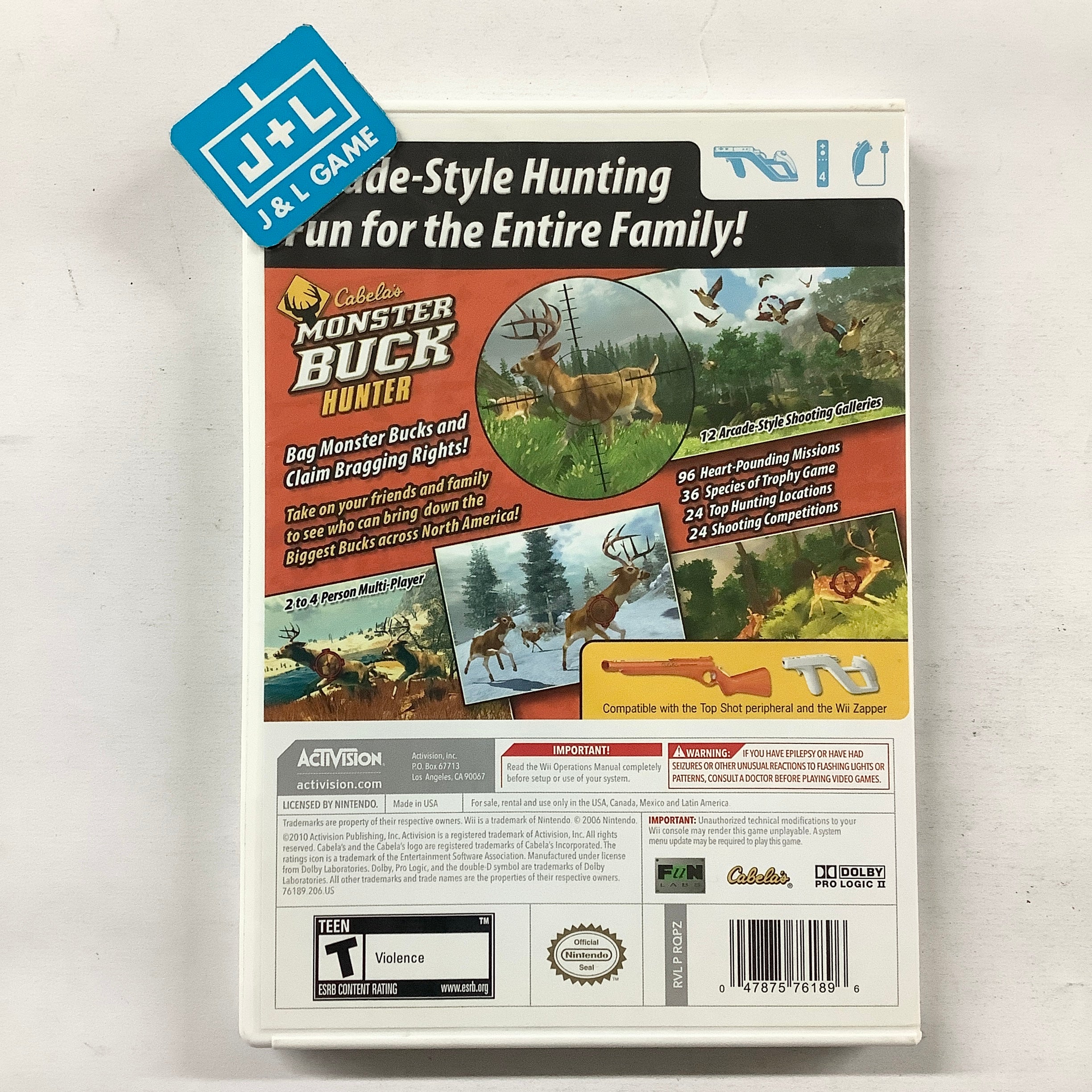 Cabela's Monster Buck Hunter - Nintendo Wii [Pre-Owned] Video Games ACTIVISION   