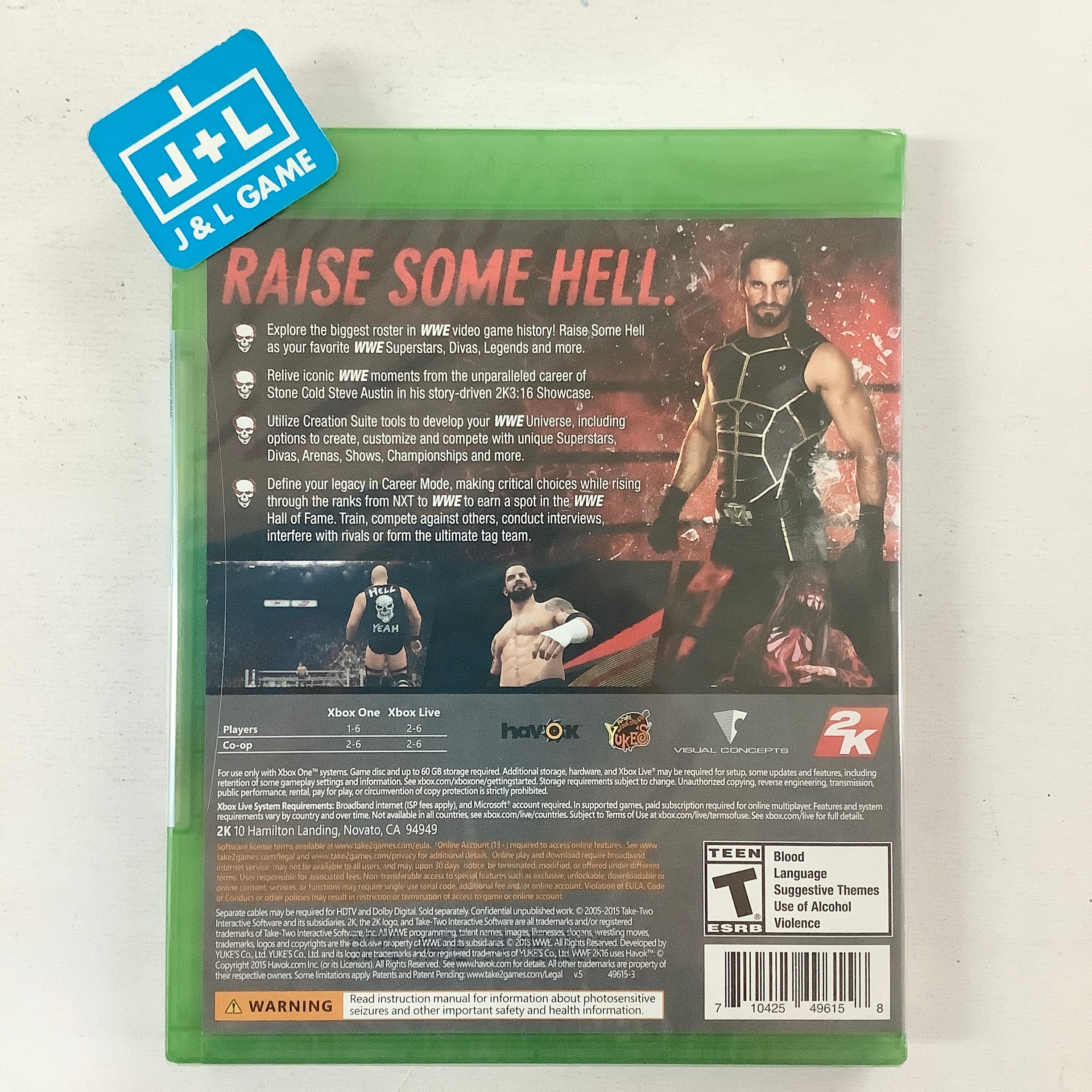 WWE 2K16 - (XB1) Xbox One Video Games 2K Sports   