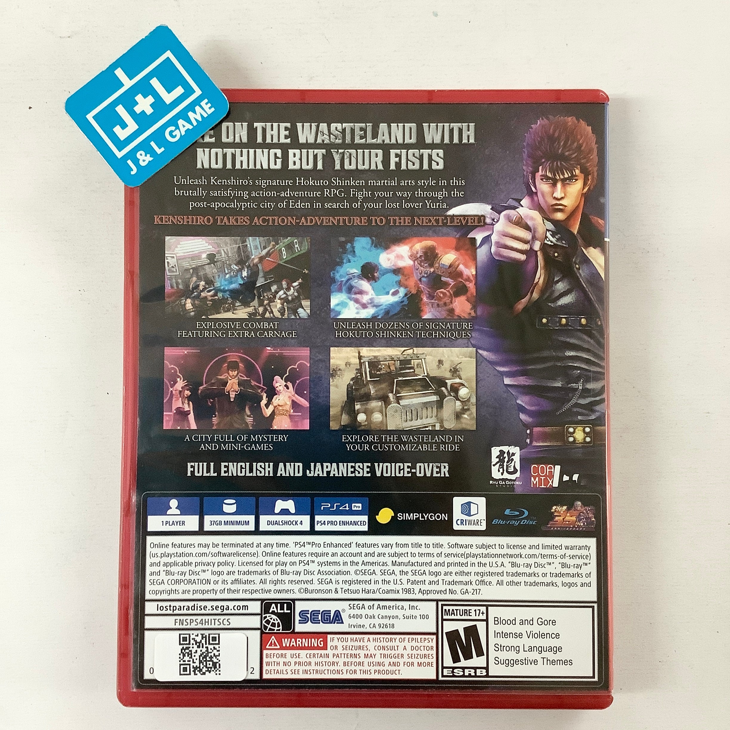 Fist of The North Star: Lost Paradise (PlayStation Hits) - (PS4) PlayStation 4 [Pre-Owned] Video Games SEGA   