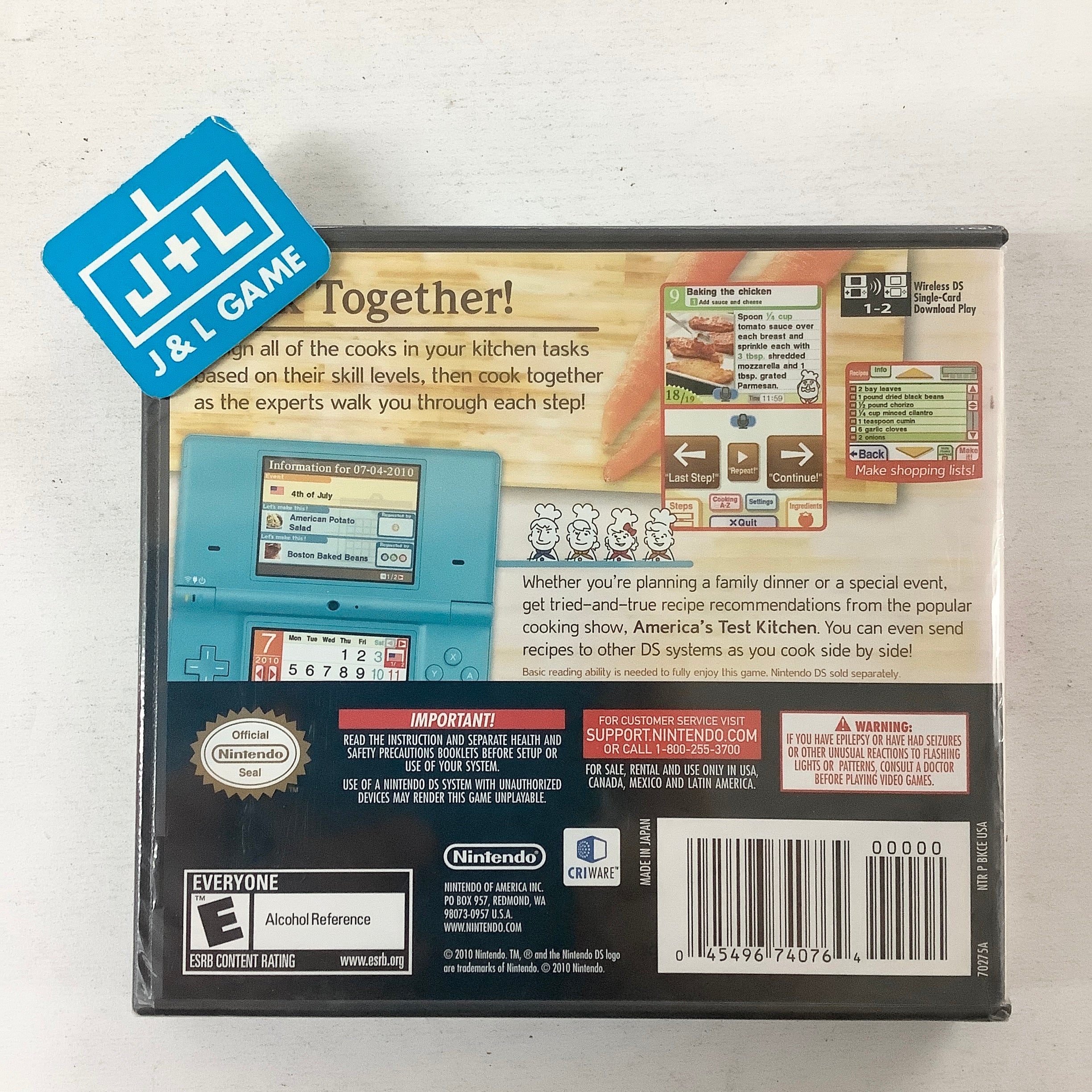 America's Test Kitchen: Let's Get Cooking - (NDS) Nintendo DS Video Games Nintendo   