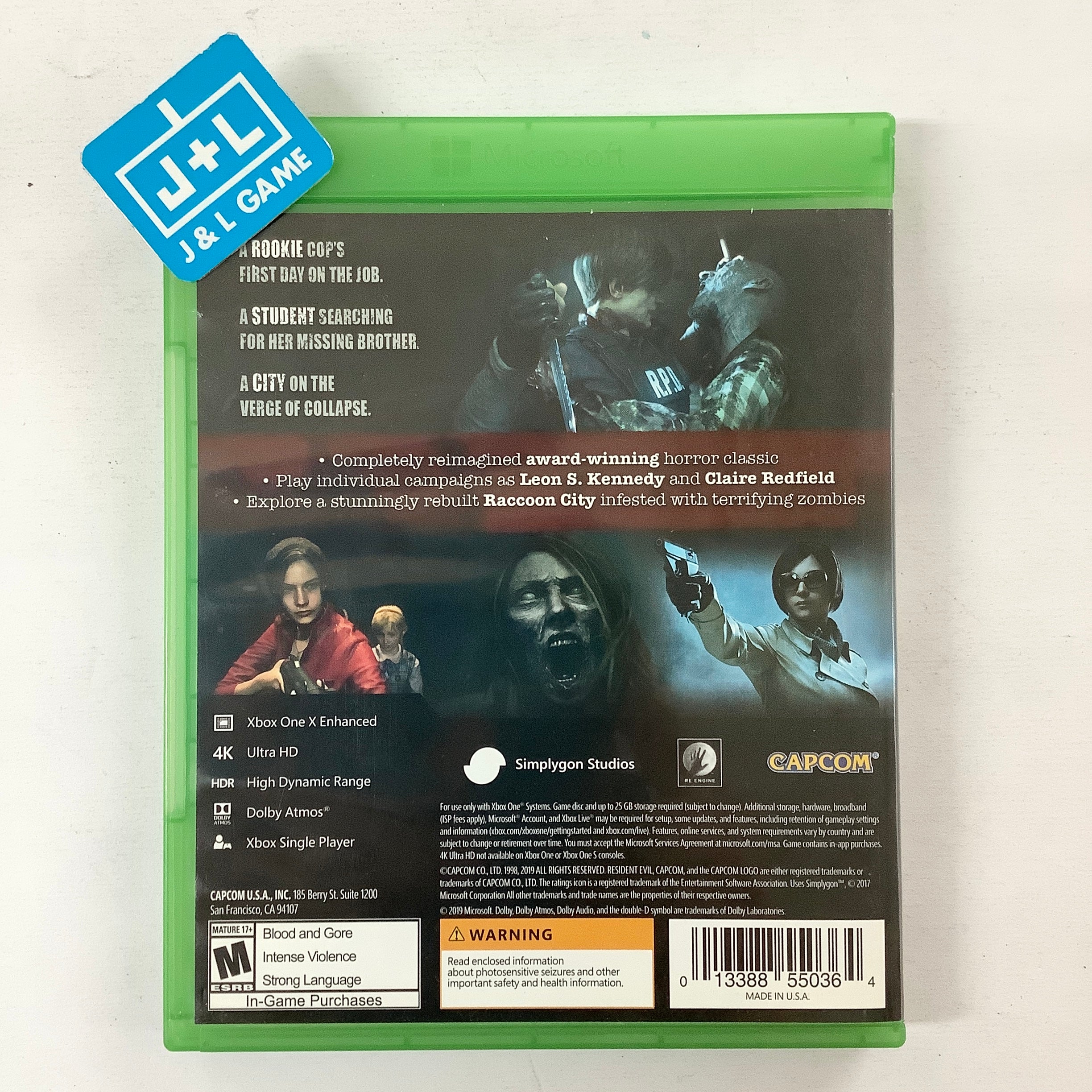 Resident Evil 2 - (XB1) Xbox One [Pre-Owned] Video Games Capcom   