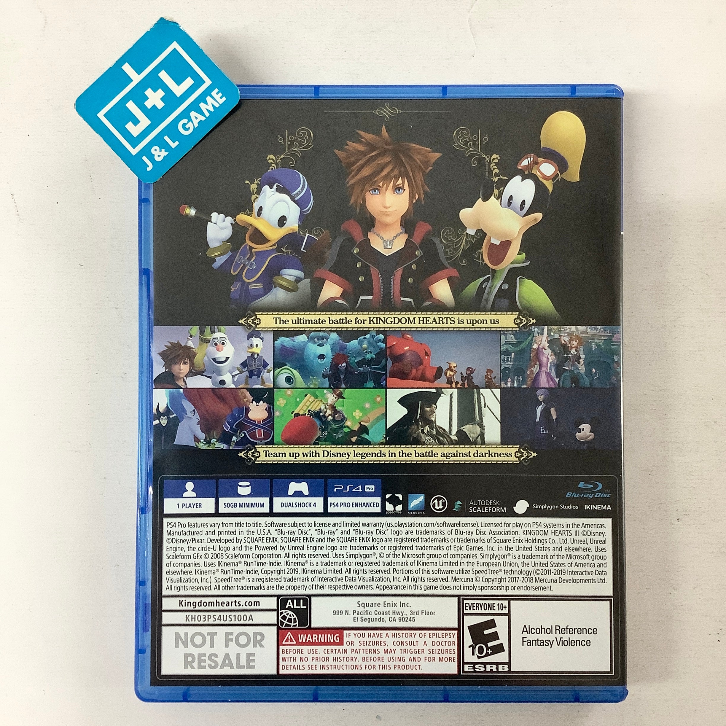 Kingdom Hearts III (Deluxe Edition) - (PS4) PlayStation 4 [Pre-Owned] Video Games Square Enix   