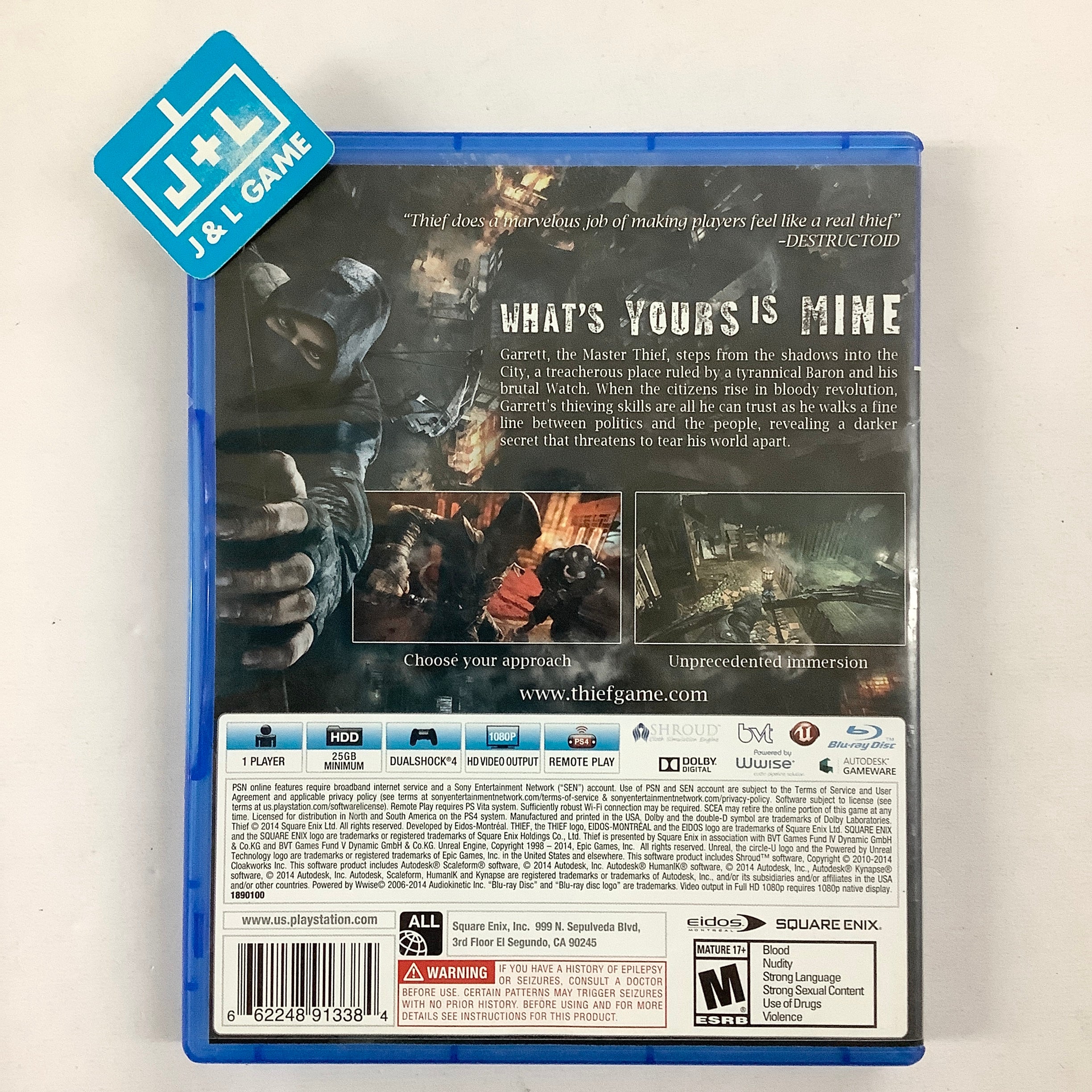 Thief - (PS4) PlayStation 4 [Pre-Owned] Video Games Square Enix