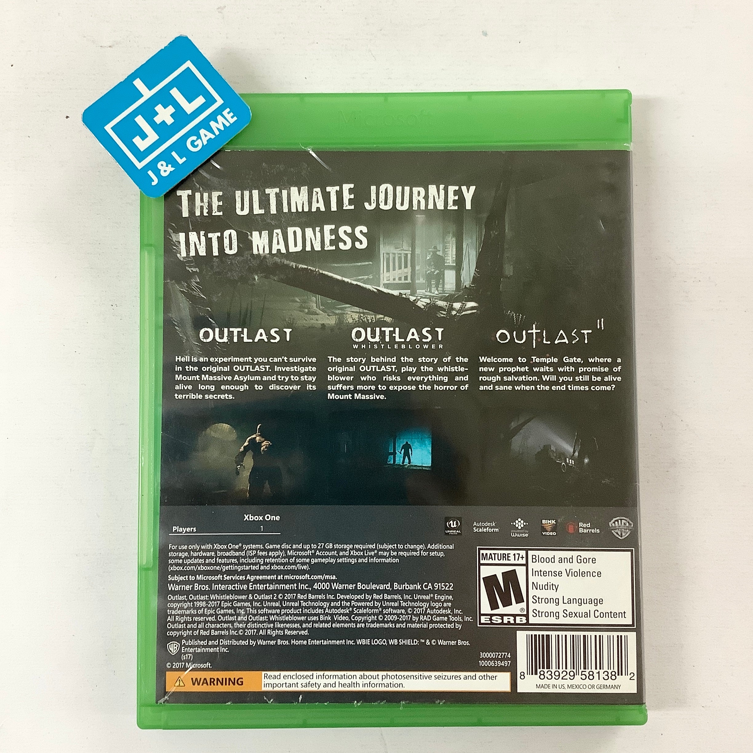 Outlast Trinity - (XB1) Xbox One [Pre-Owned] Video Games WB Games   