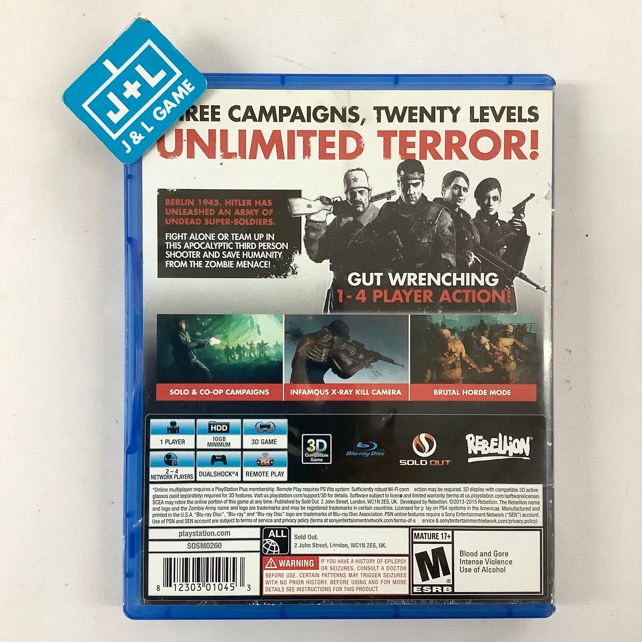 Zombie Army Trilogy - (PS4) PlayStation 4 [Pre-Owned] Video Games Sold Out Sales and Marketing