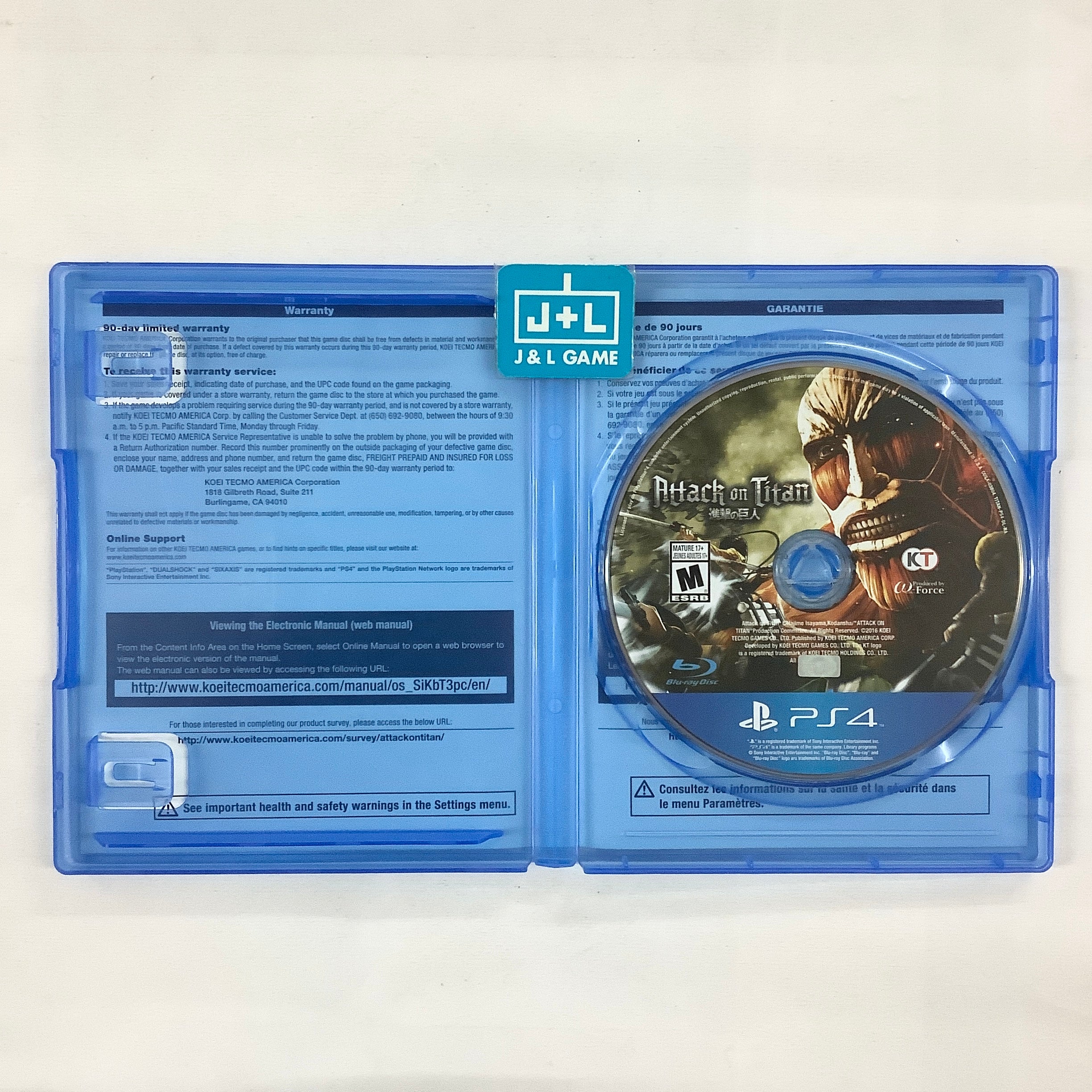 Attack on Titan - (PS4) PlayStation 4 [Pre-Owned] Video Games Koei Tecmo   