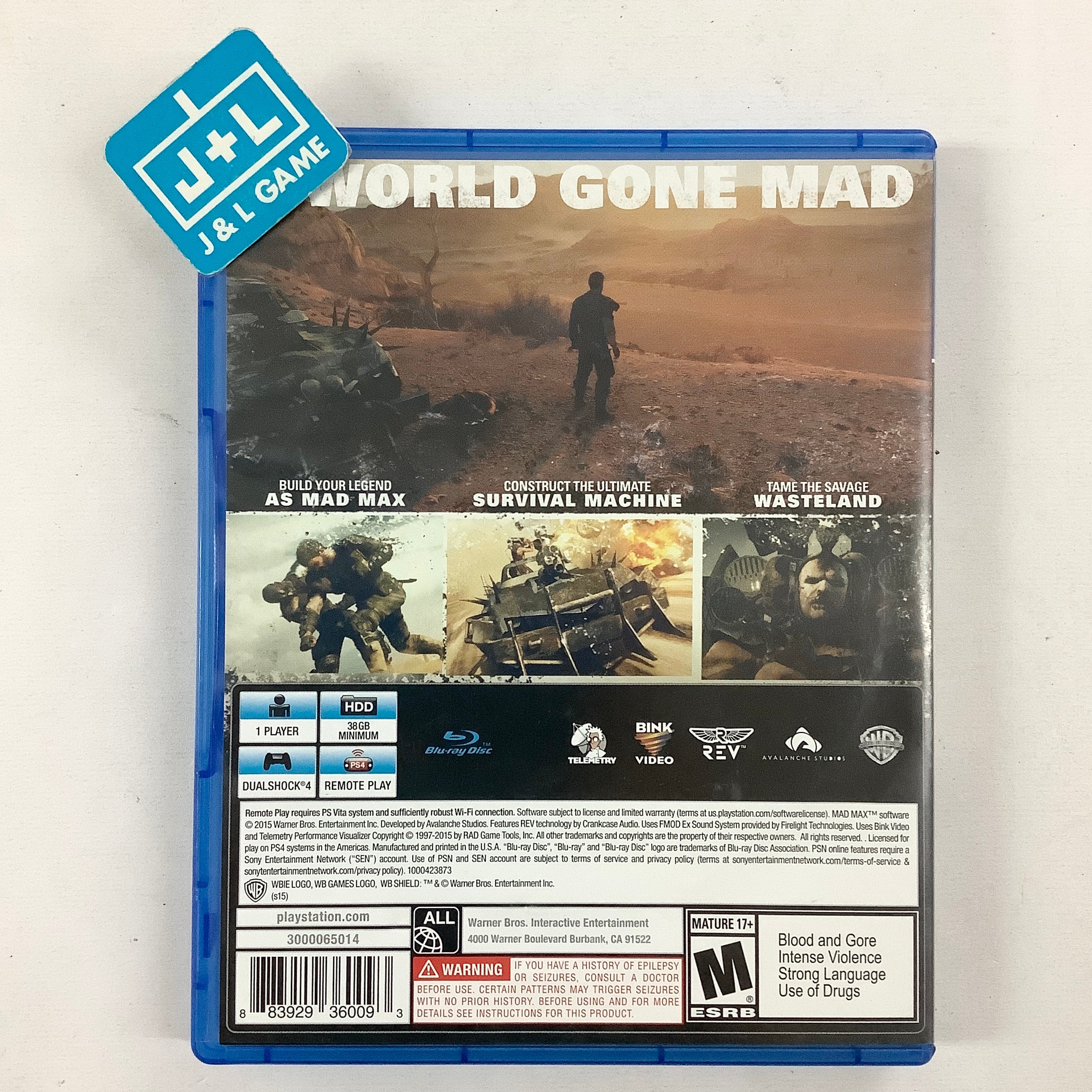 Mad Max - (PS4) PlayStation 4 [Pre-Owned] Video Games Warner Bros. Interactive Entertainment