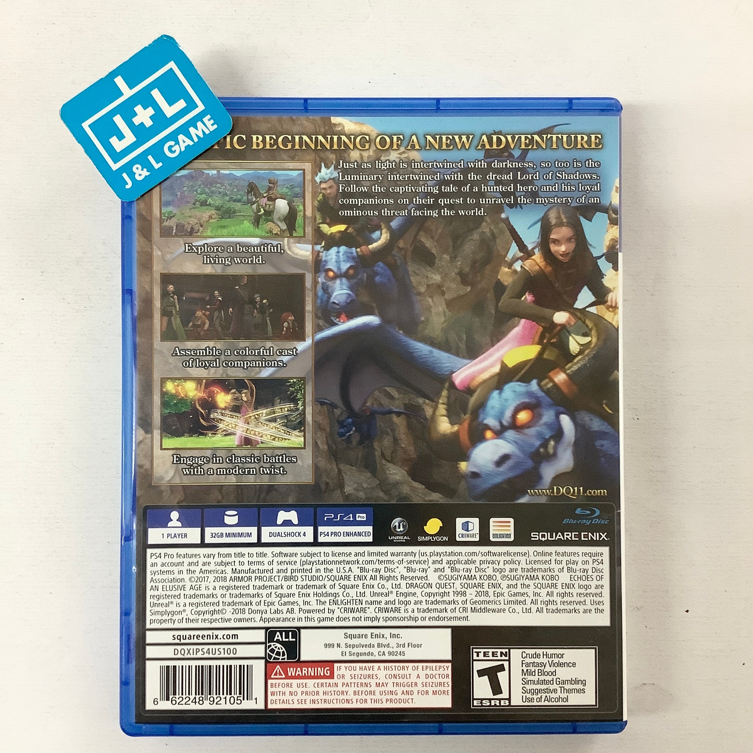 Dragon Quest XI: Echoes Of An Elusive Age - (PS4) Playstation 4 [Pre-Owned] Video Games Square Enix   