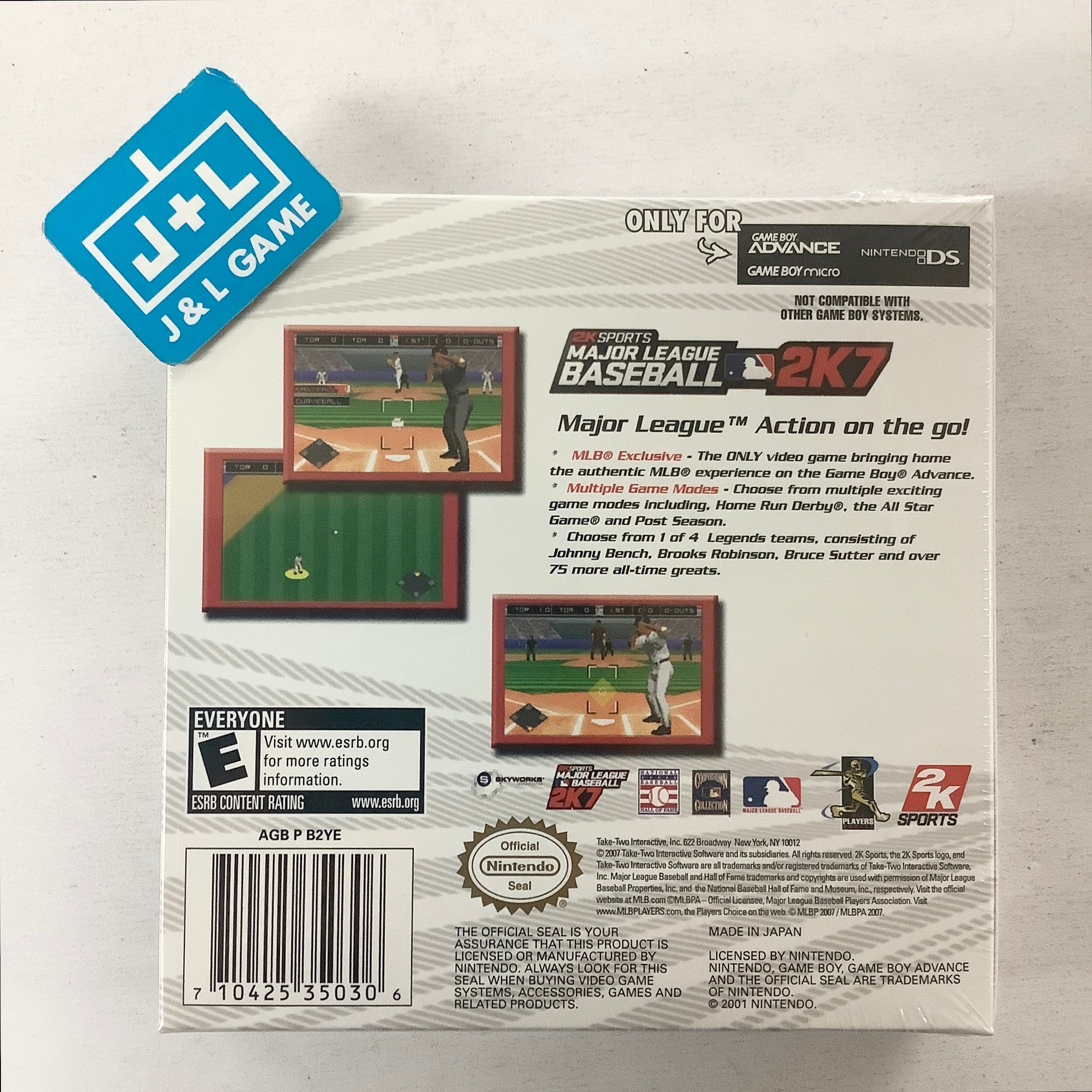 Major League Baseball 2K7 - (GBA) Game Boy Advance Video Games 2K Sports   