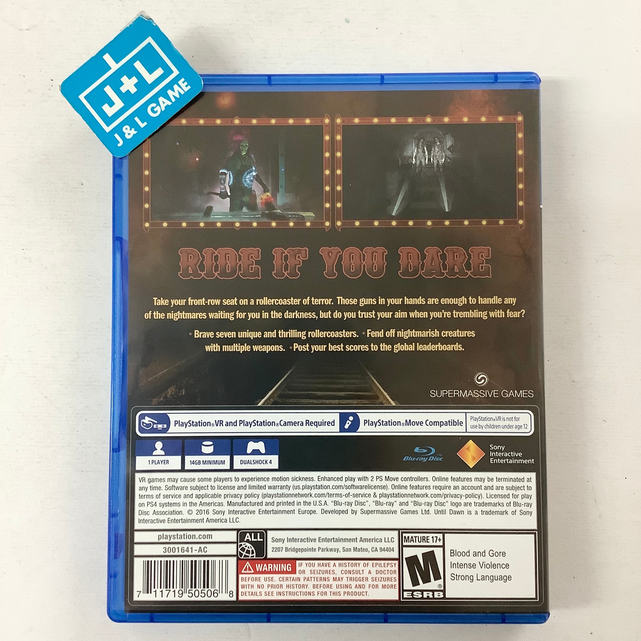 Until Dawn: Rush of Blood (PlayStation VR) - (PS4) PlayStation 4 [Pre-Owned] Video Games Sony Interactive Entertainment