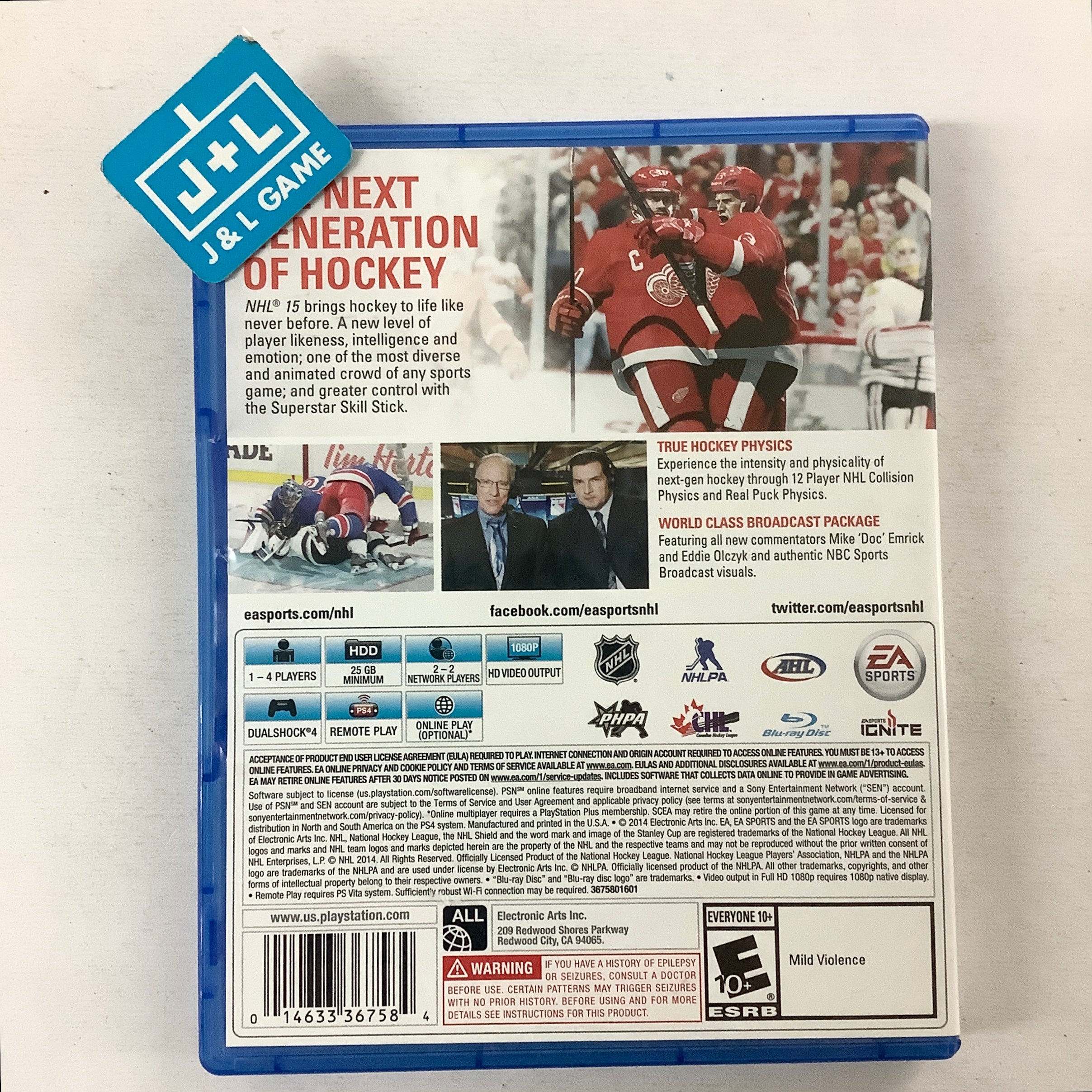 NHL 15 - (PS4) PlayStation 4 [Pre-Owned] Video Games Electronic Arts