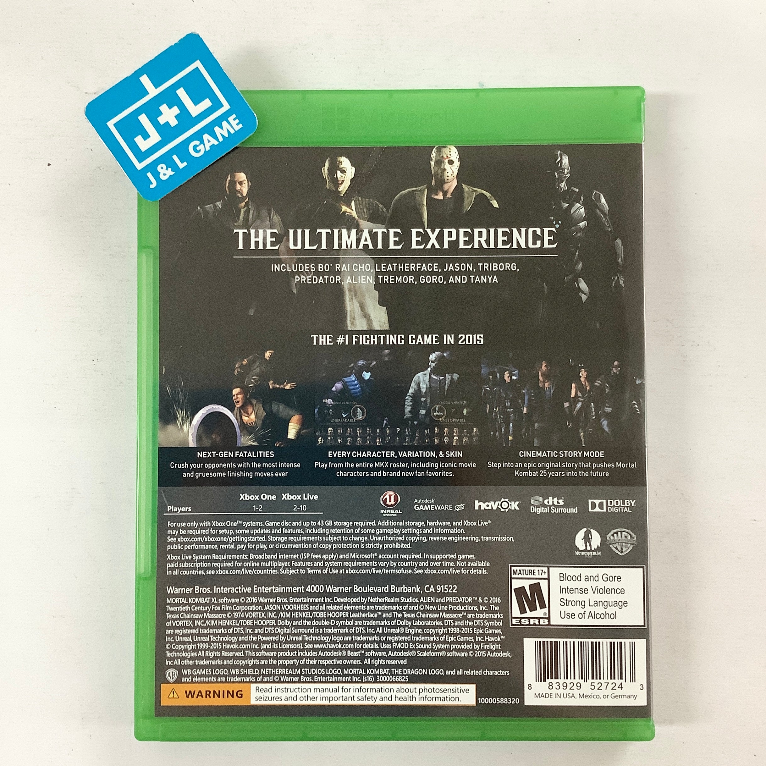 Mortal Kombat XL - (XB1) Xbox One [Pre-Owned] Video Games Warner Bros. Interactive Entertainment   