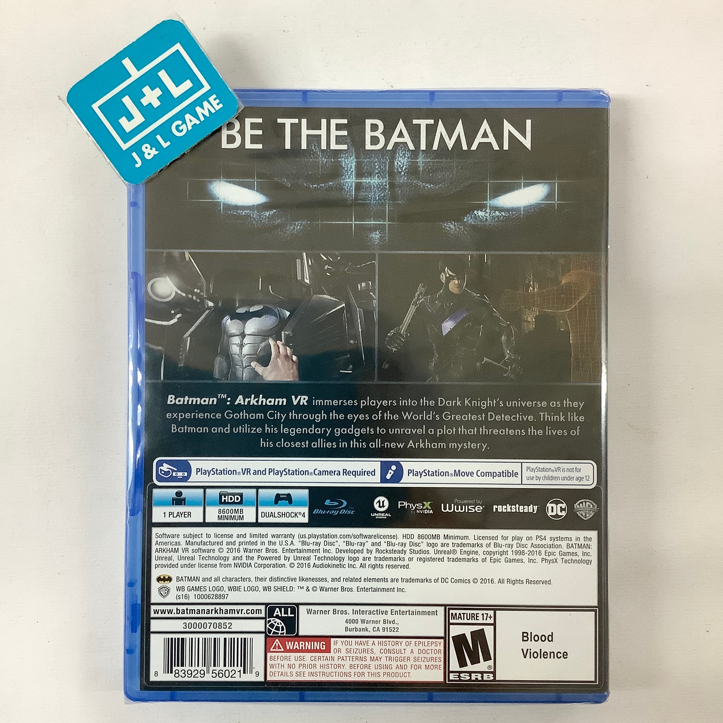 Batman: Arkham VR (PlayStation VR) - (PS4) PlayStation 4 Video Games Warner Bros. Interactive Entertainment   