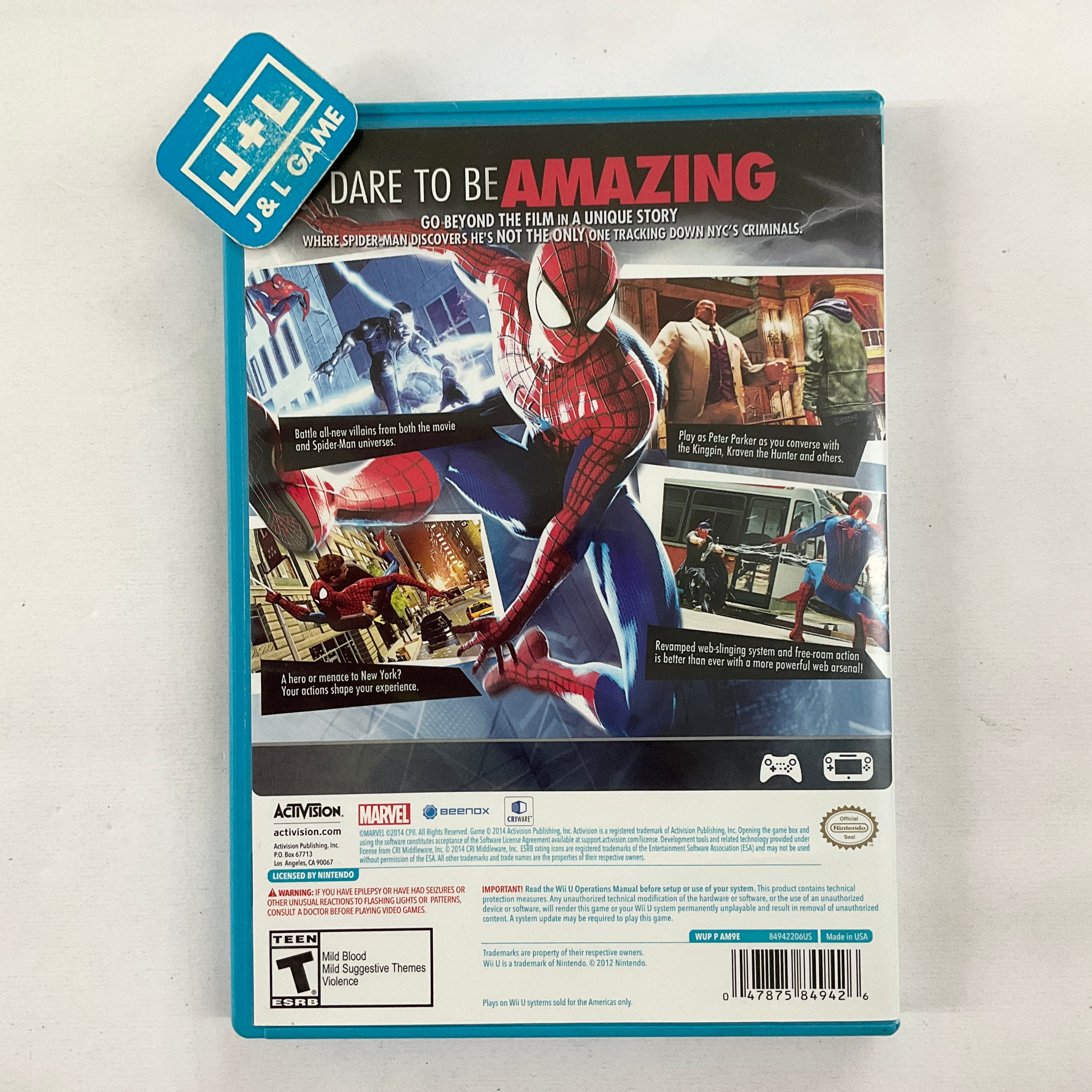 The Amazing Spider-Man 2 - Nintendo Wii U [Pre-Owned] Video Games Activision   