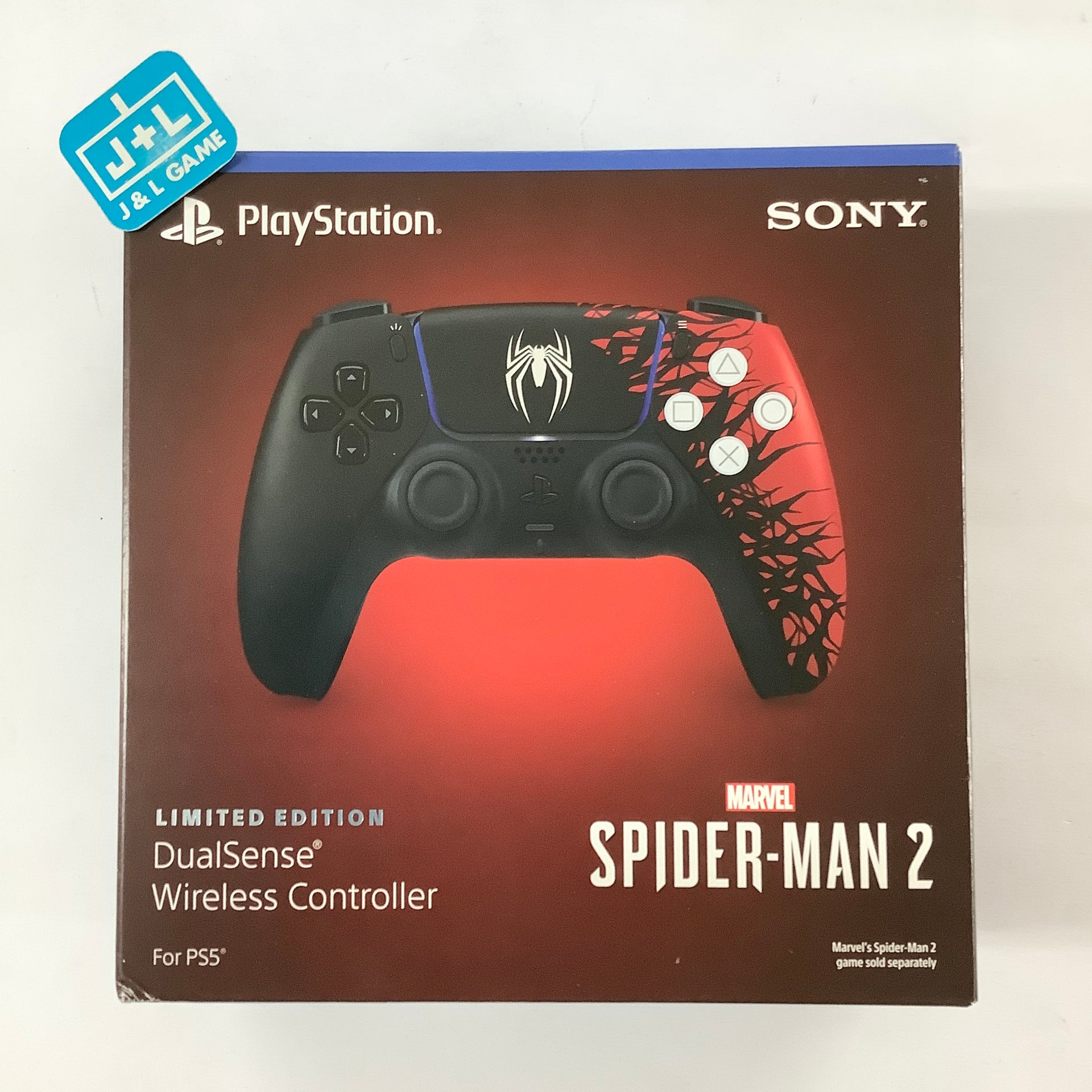 PlayStation 5 PS5 Marvel Spider-Man 2 Limited DualSense Controller & Cover