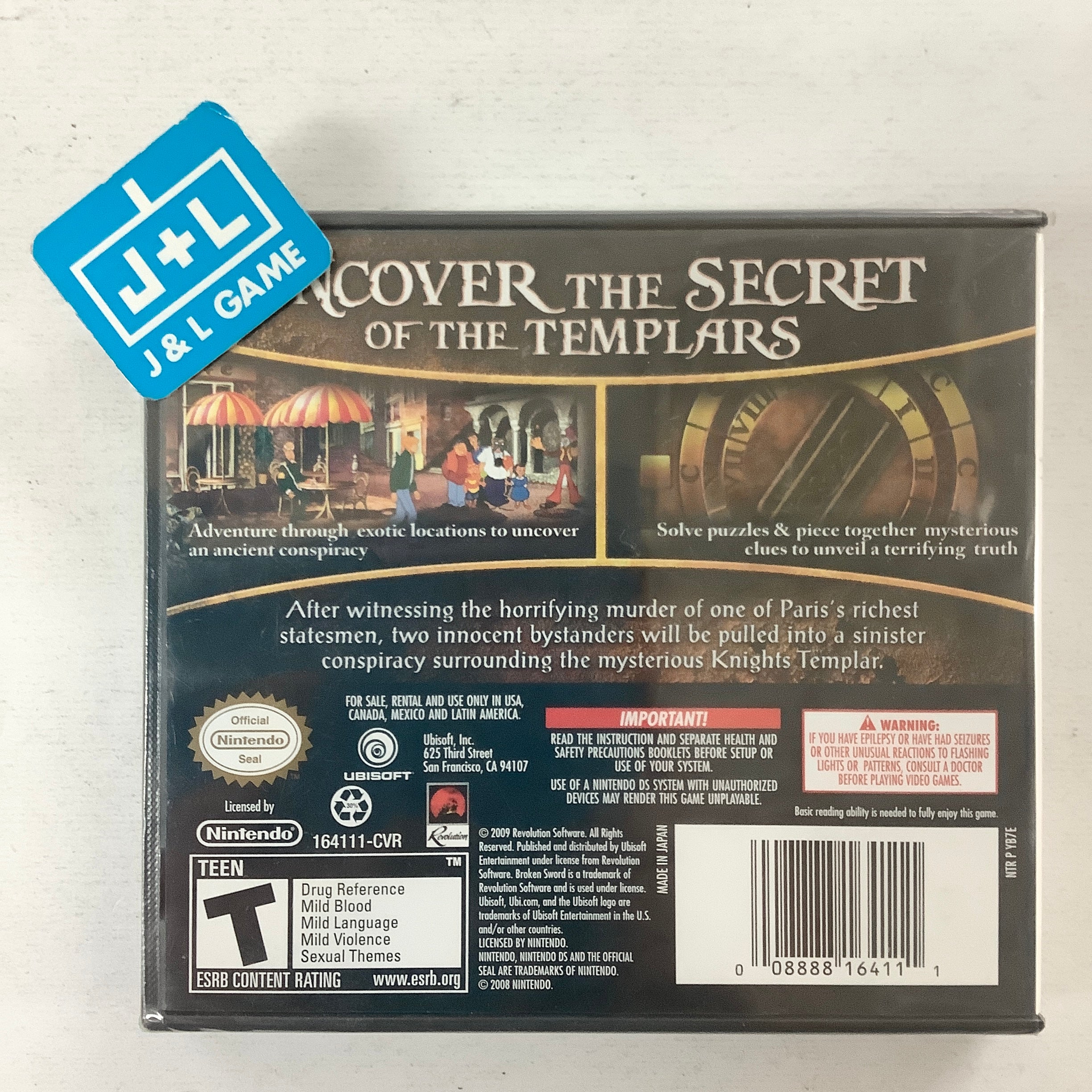 Broken Sword: Shadow of the Templars (Director's Cut) - (NDS) Nintendo DS Video Games Ubisoft   