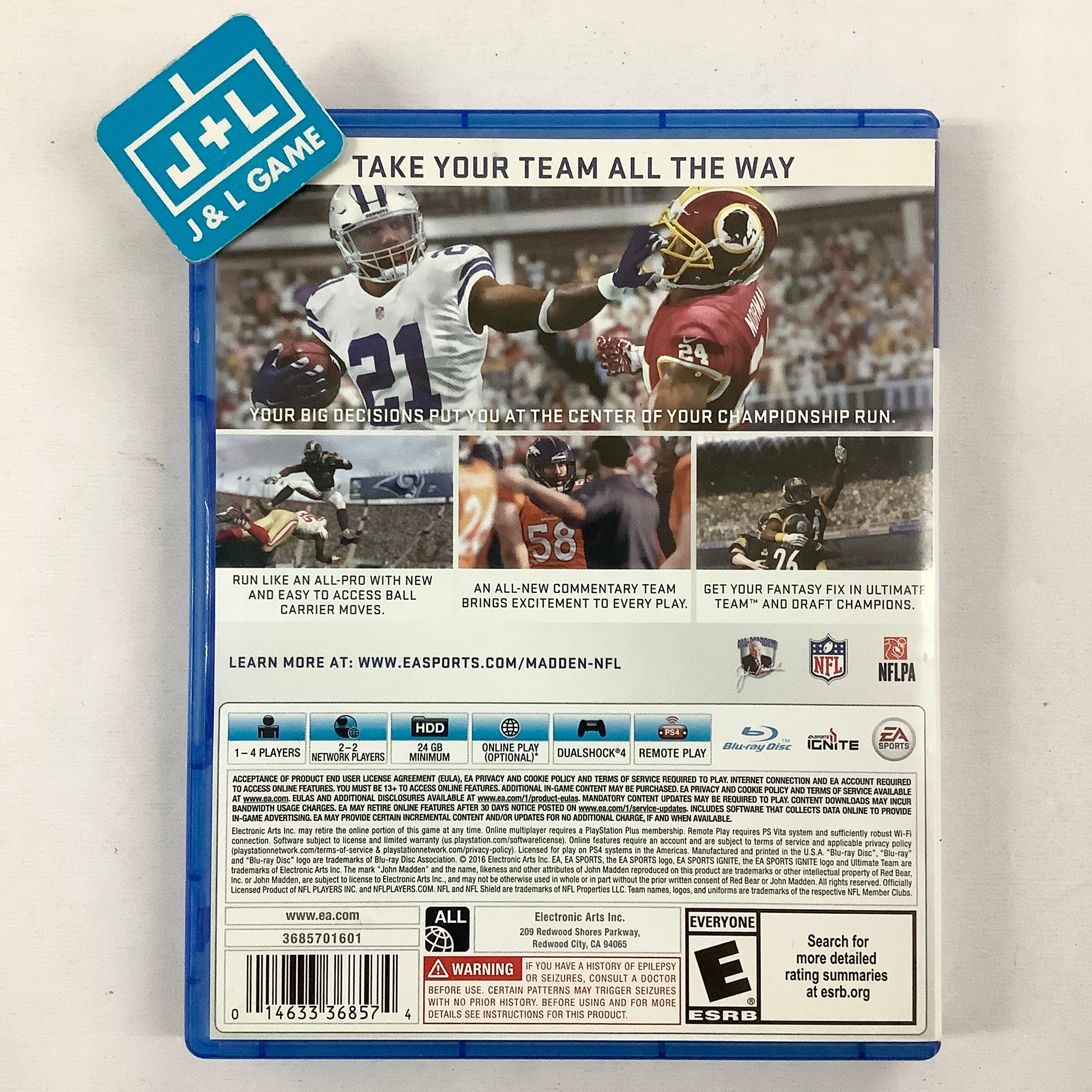 Madden NFL 17 - (PS4) PlayStation 4 [Pre-Owned] Video Games EA Sports