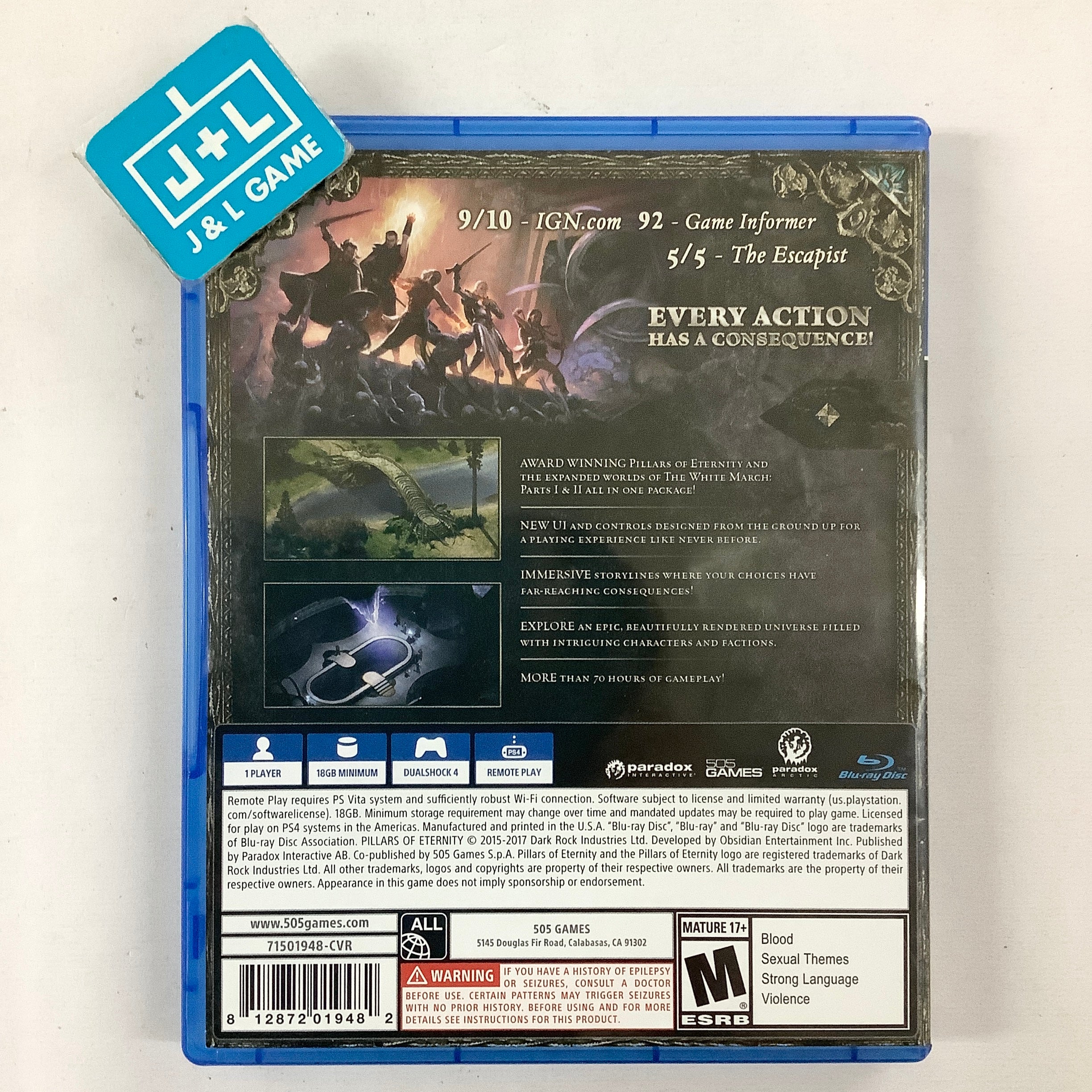 Pillars of Eternity: Complete Edition - (PS4) PlayStation 4 [Pre-Owned] Video Games Paradox Interactive