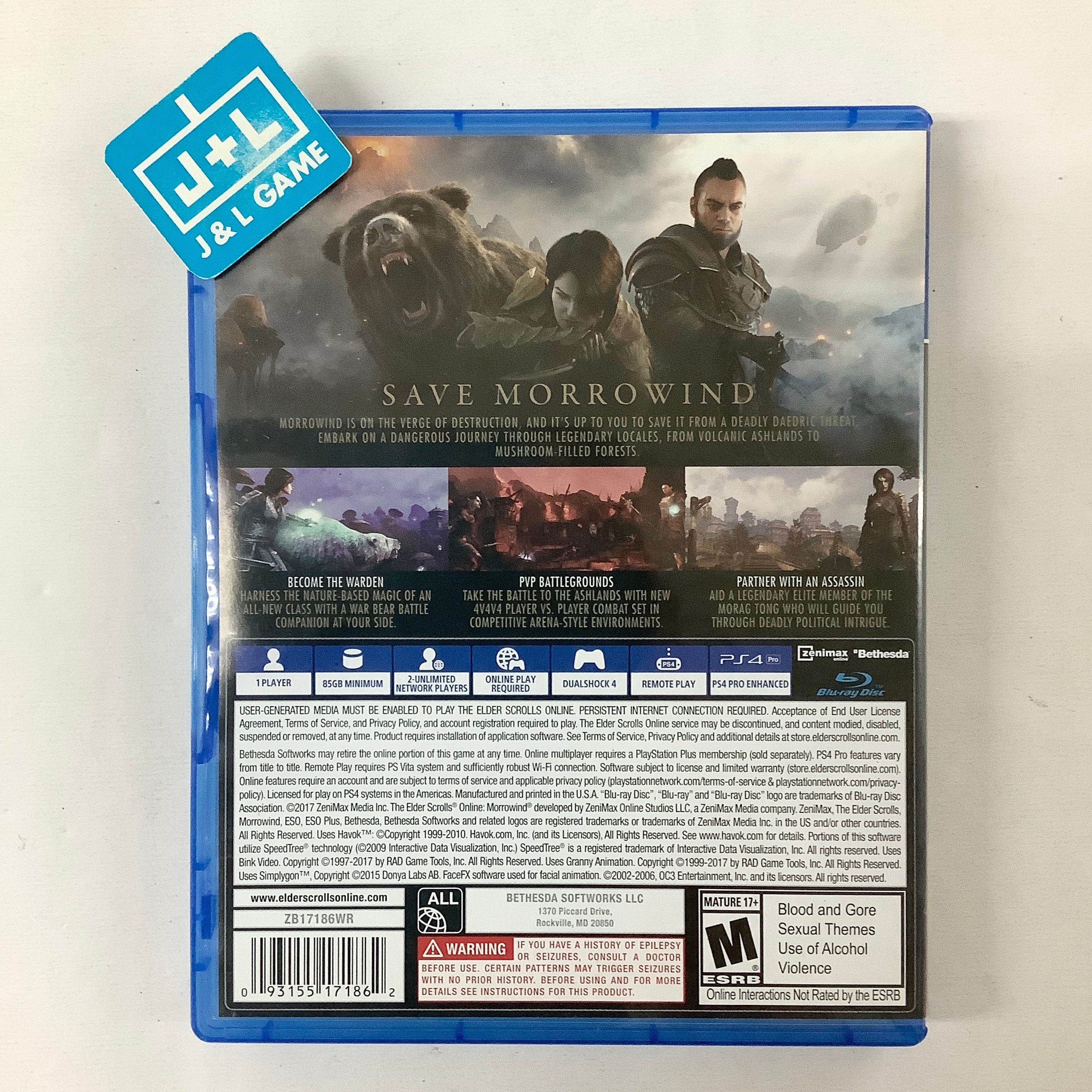 The Elder Scrolls Online: Morrowind - (PS4) PlayStation 4 [Pre-Owned] Video Games Bethesda Softworks