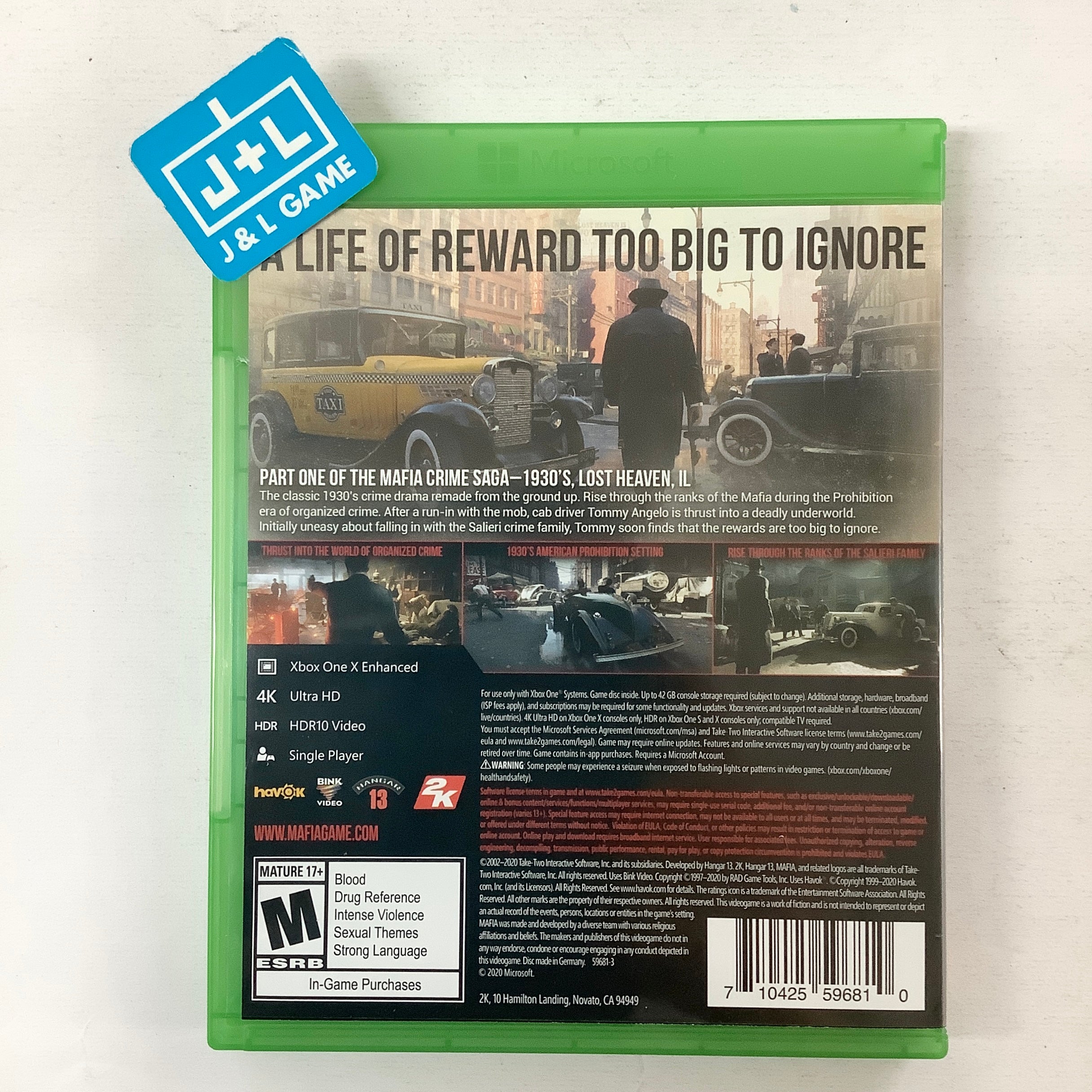 Mafia: Definitive Edition - (XB1) Xbox One [Pre-Owned] Video Games 2K Games   