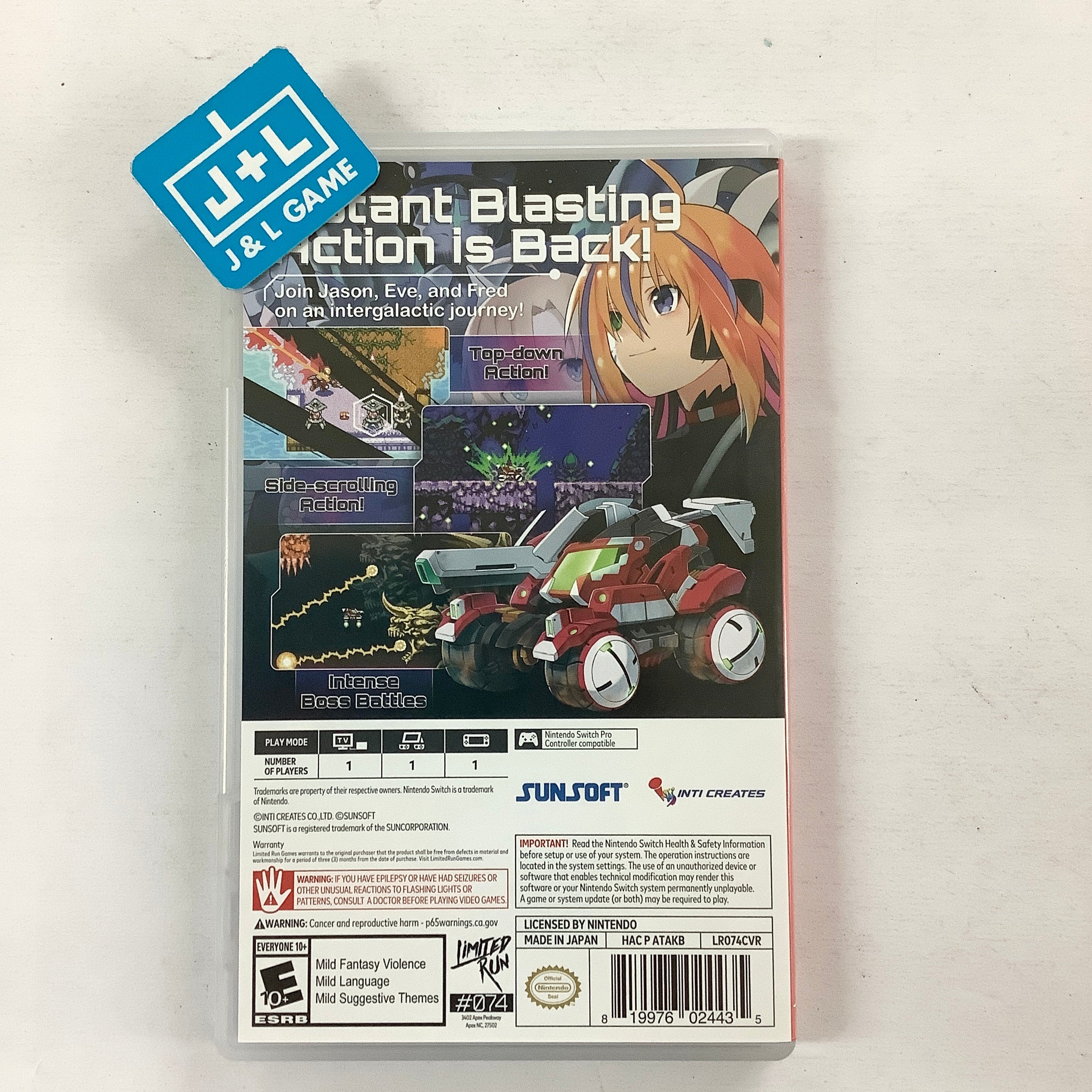 Limited Run factory Games Blaster Master Zero 1 and 2 for Nintendo Switch new