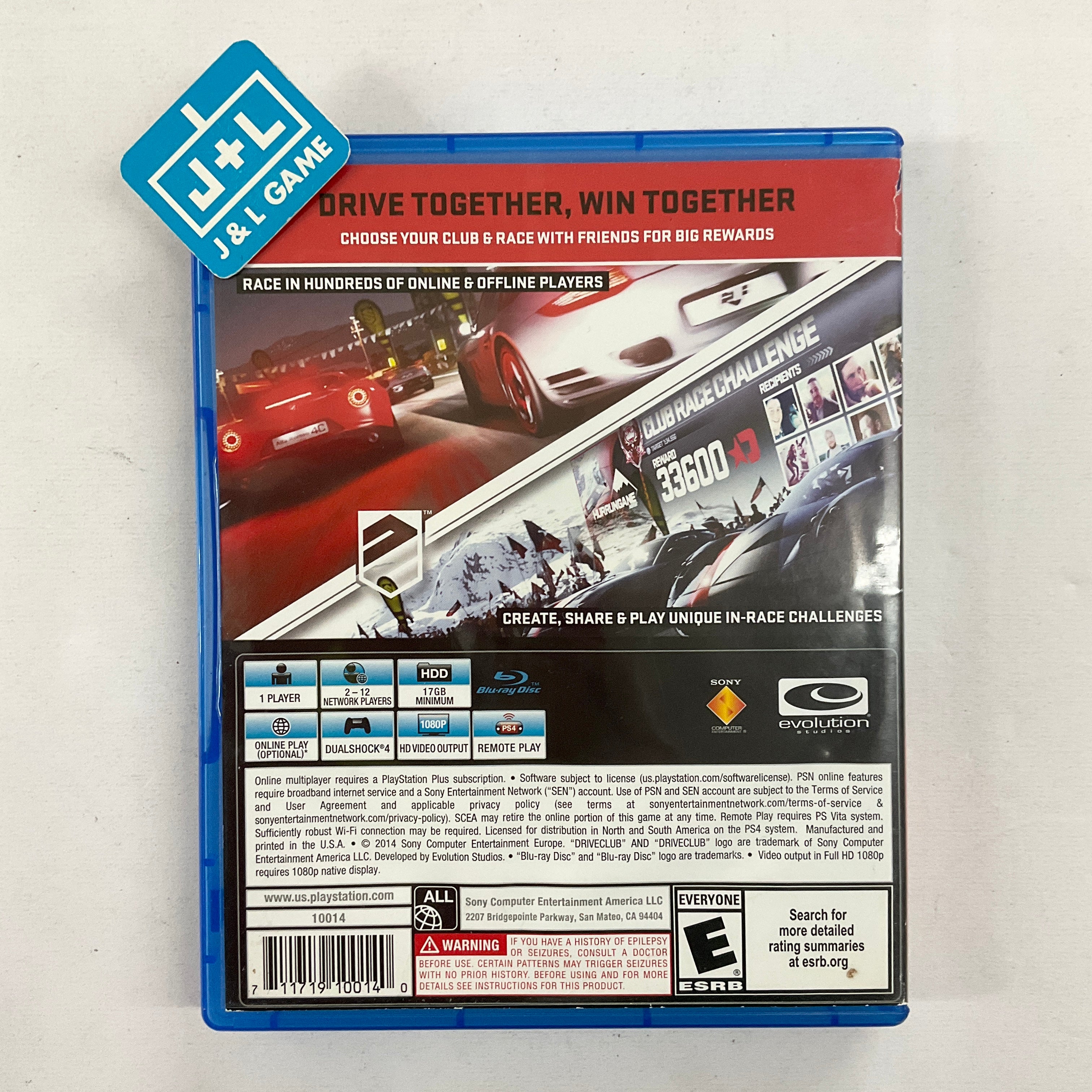 Driveclub - (PS4) PlayStation 4 [Pre-Owned] Video Games Sony   