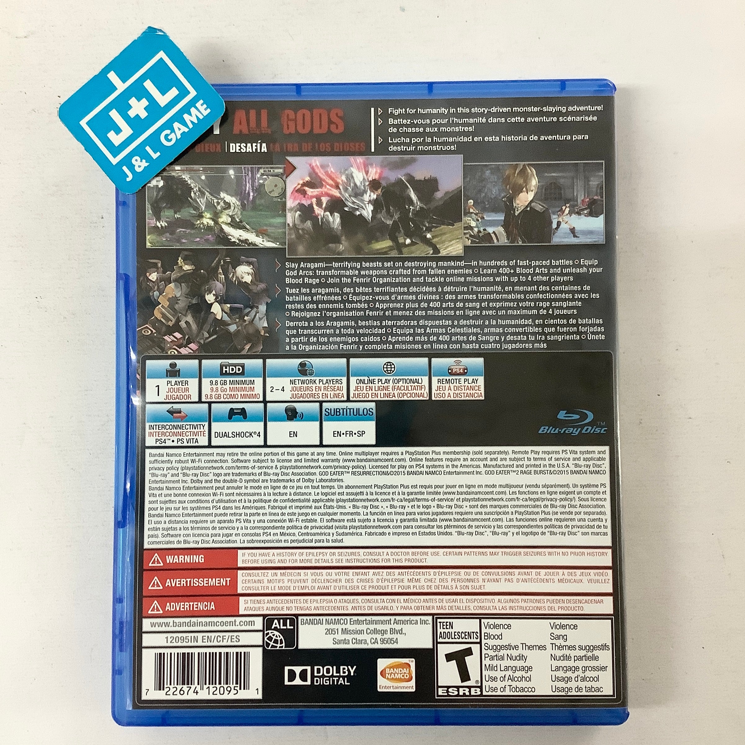 God Eater 2: Rage Burst - (PS4) PlayStation 4 [Pre-Owned] Video Games BANDAI NAMCO Entertainment   