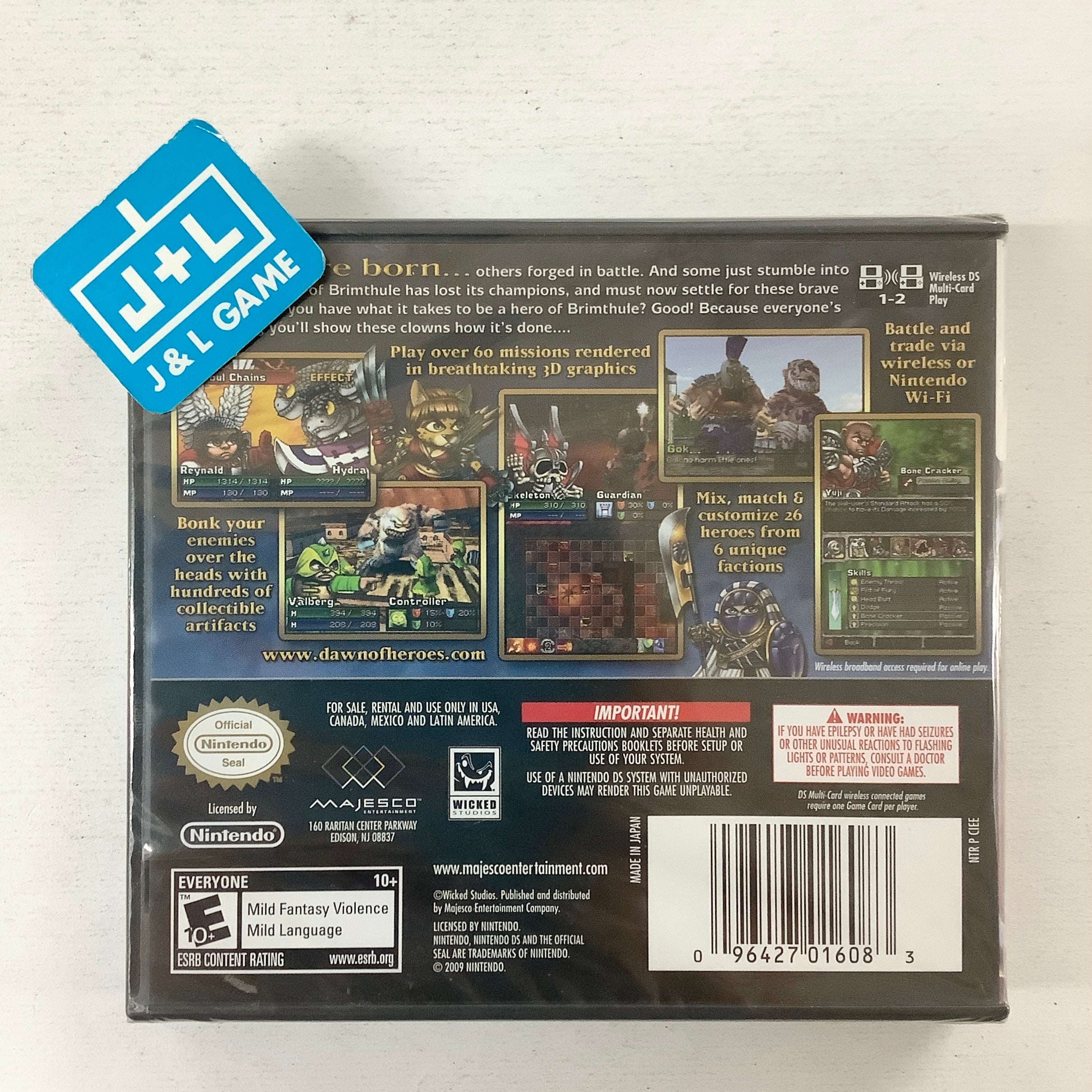 Dawn of Heroes - (NDS) Nintendo DS Video Games Majesco   