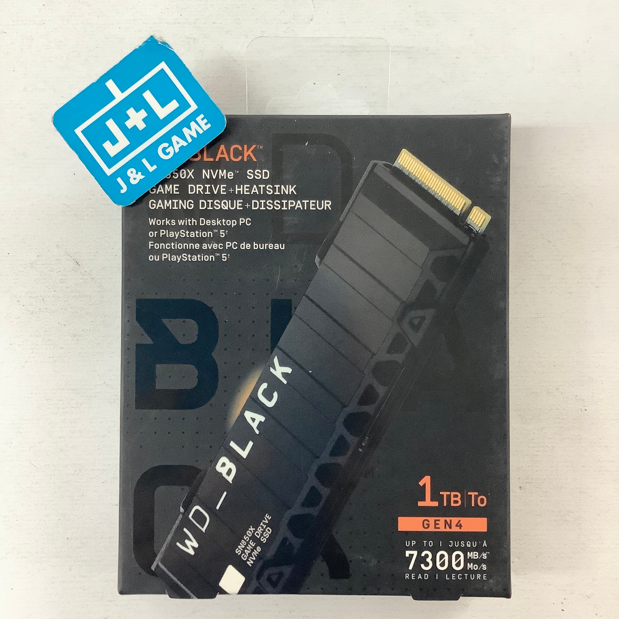 WD_BLACK 1TB SN850X NVMe SSD Solid State Drive with Heatsink Up to 7,300 MB/s - WDS100T2XHE-00BCA0 - (PS5) PlayStation 5 ACCESSORIES WD_BLACK