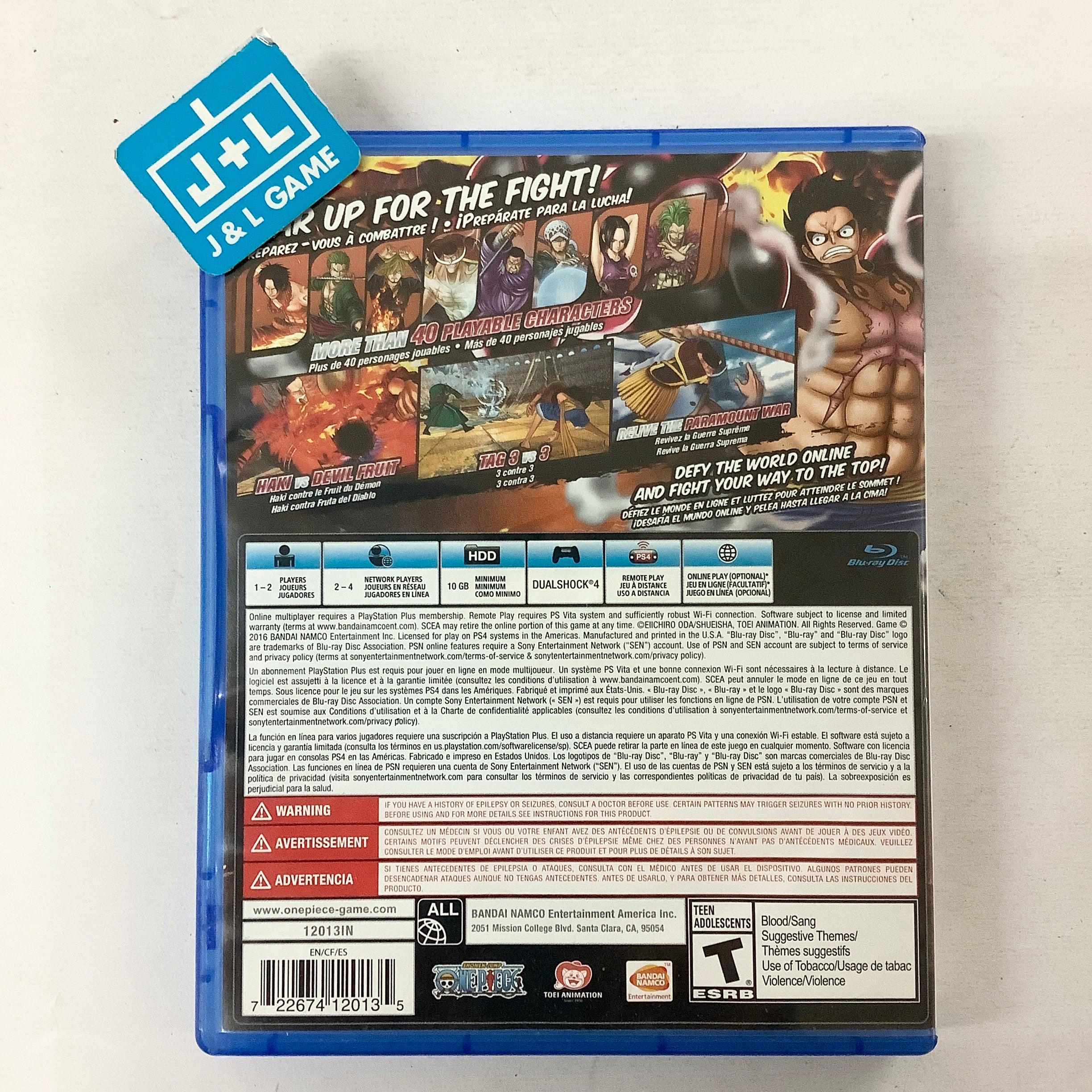 One Piece: Burning Blood - (PS4) PlayStation 4 [Pre-Owned] Video Games Bandai Namco Games