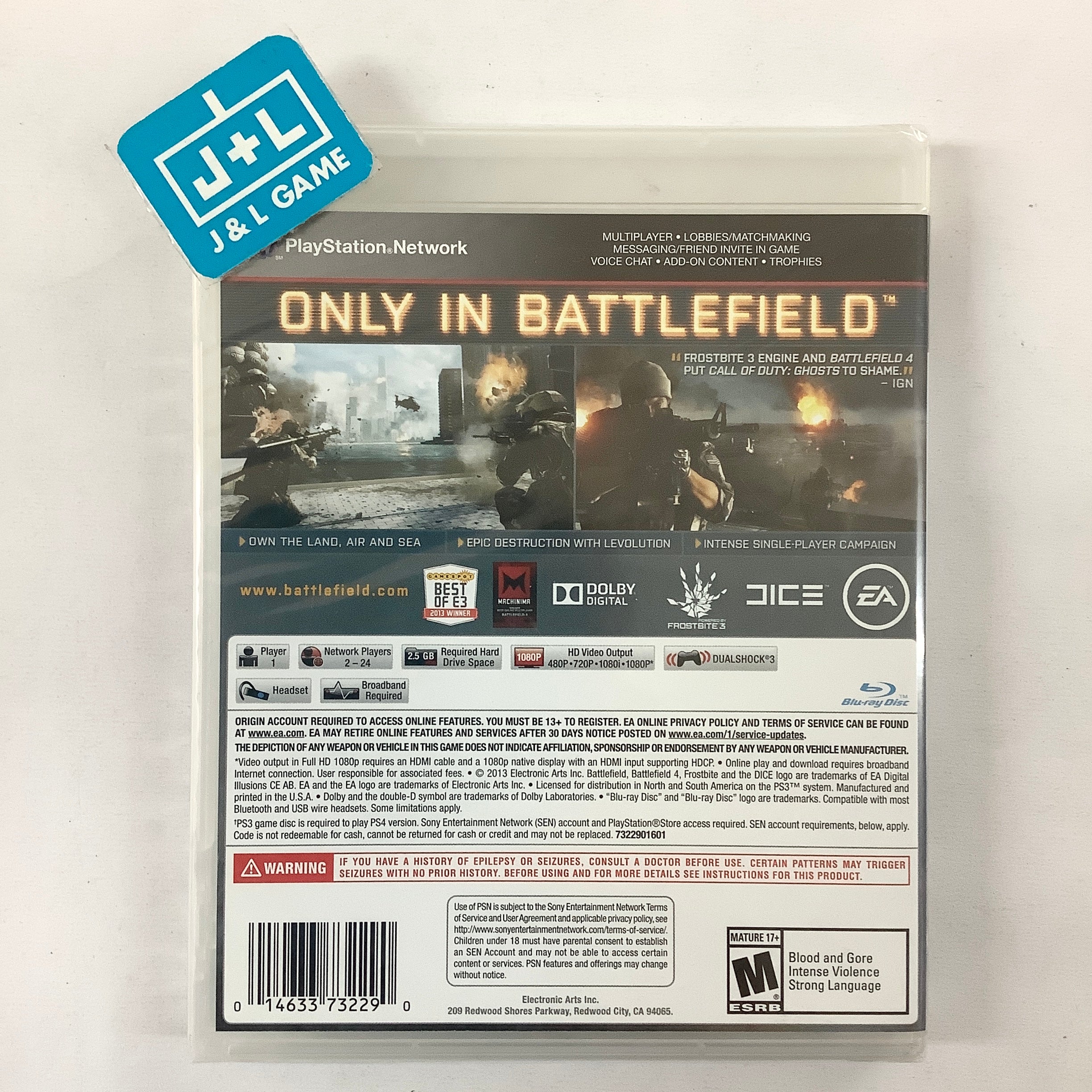 Battlefield 4 - (PS3) PlayStation 3 Video Games Electronic Arts   