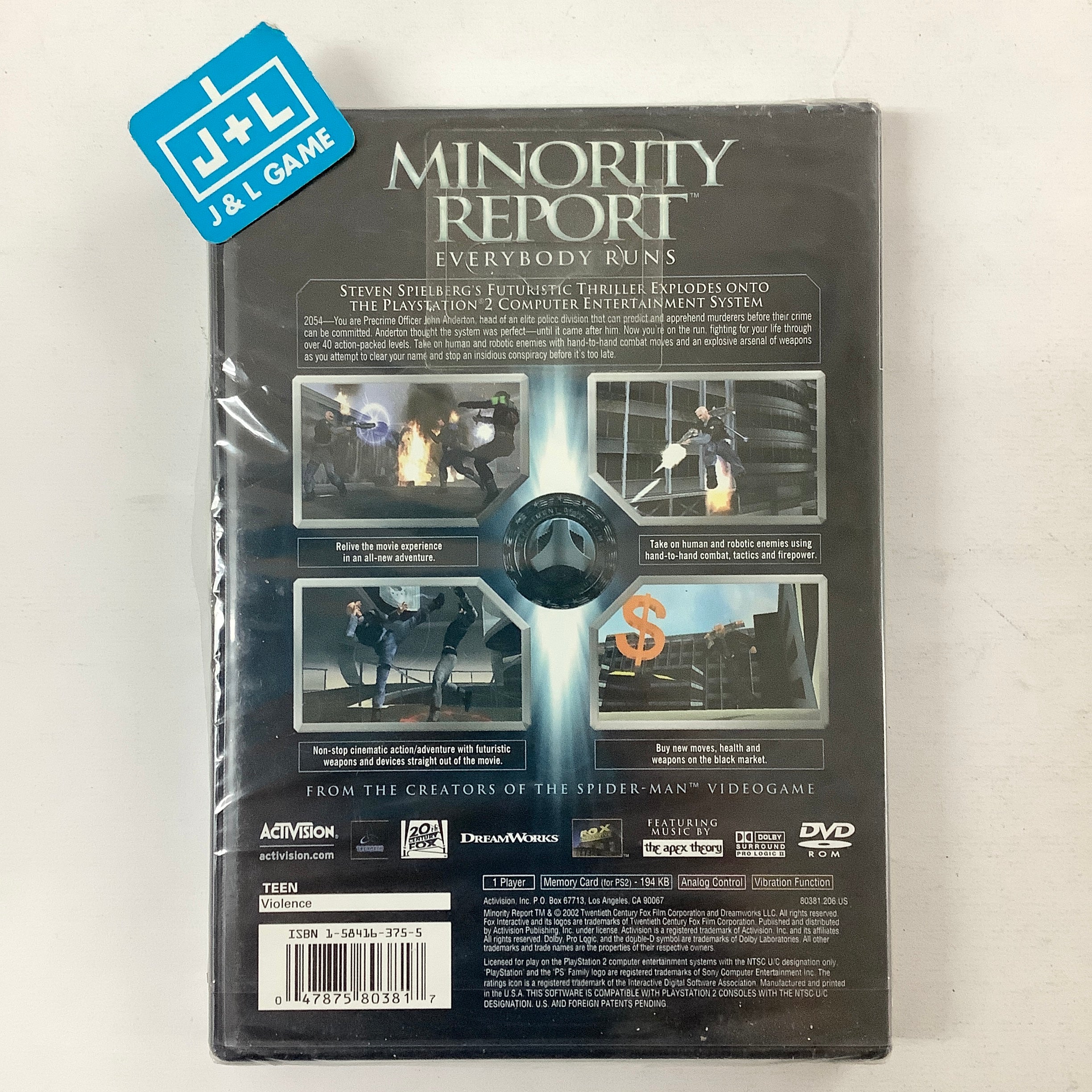 Minority Report: Everybody Runs - (PS2) PlayStation 2 Video Games Activision