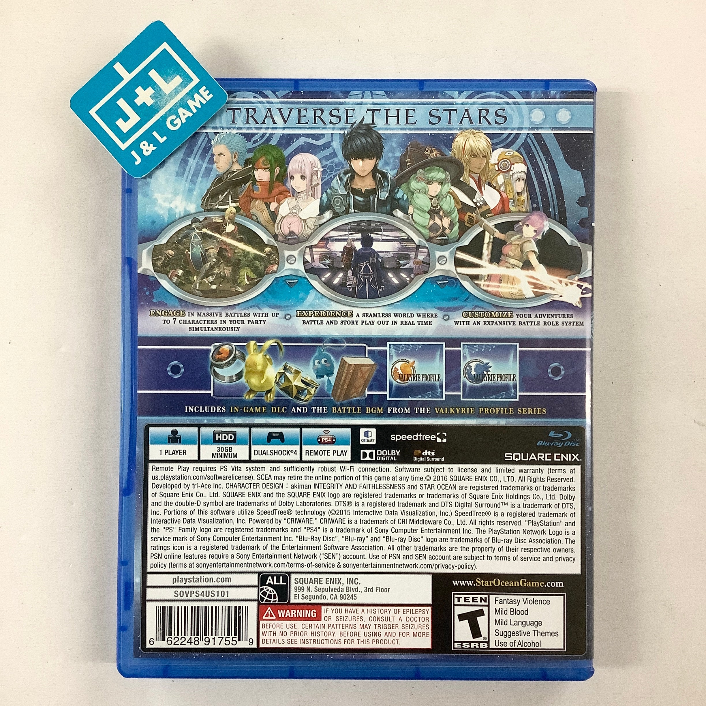 Star Ocean: Integrity and Faithlessness (Day One Edition) - (PS4) PlayStation 4 [Pre-Owned] Video Games Square Enix