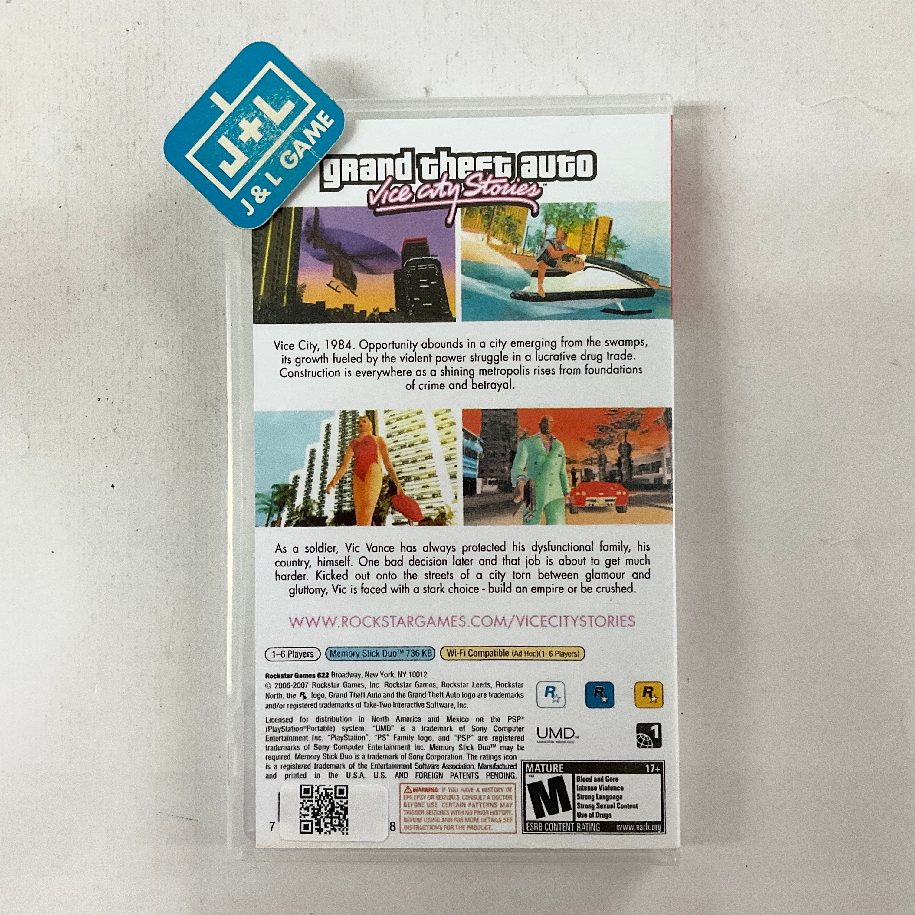 Grand Theft Auto: Vice City Stories (Greatest Hits) - SONY PSP [Pre-Owned] Video Games Rockstar Games   