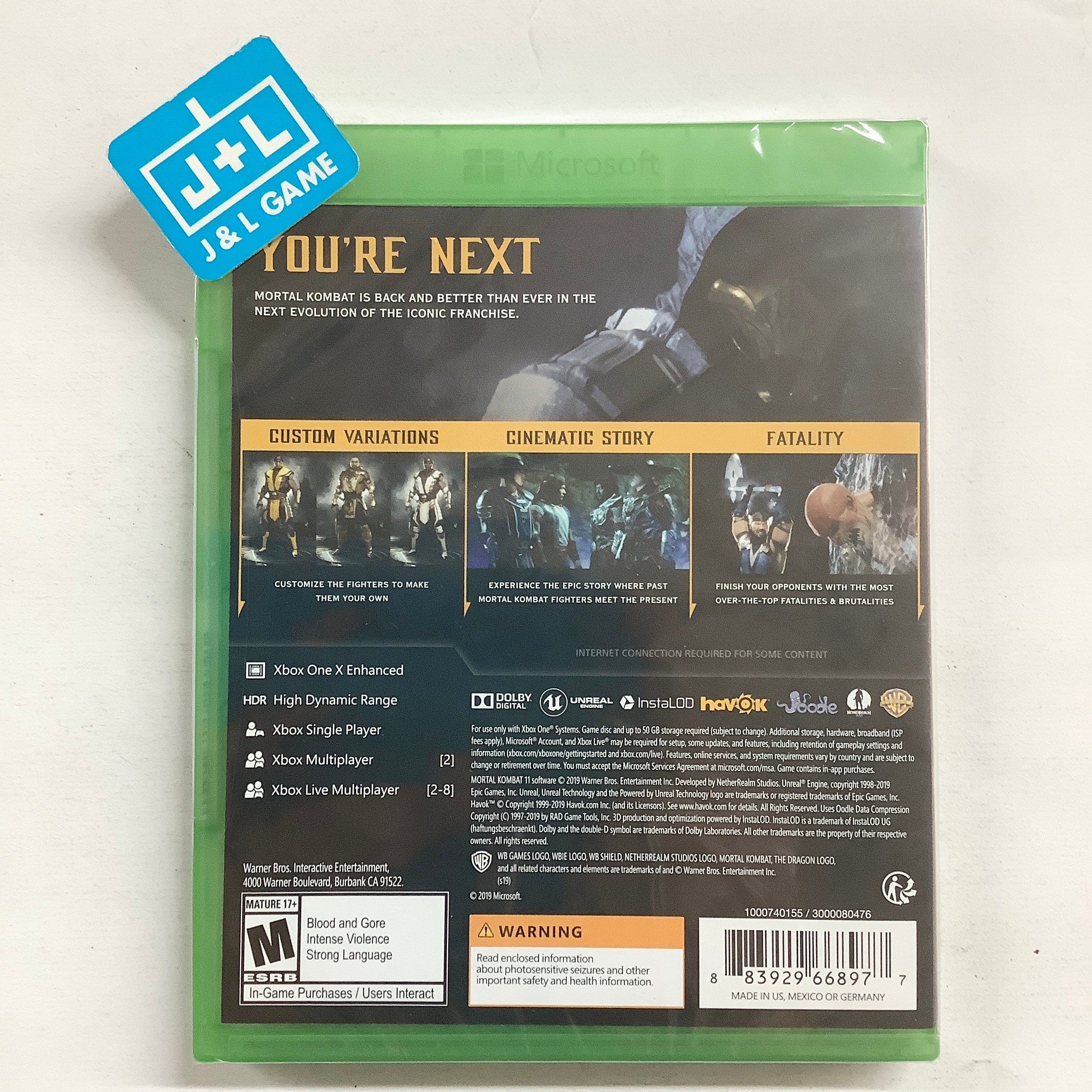 Mortal Kombat 11 - (XB1) Xbox One Video Games WB Games   