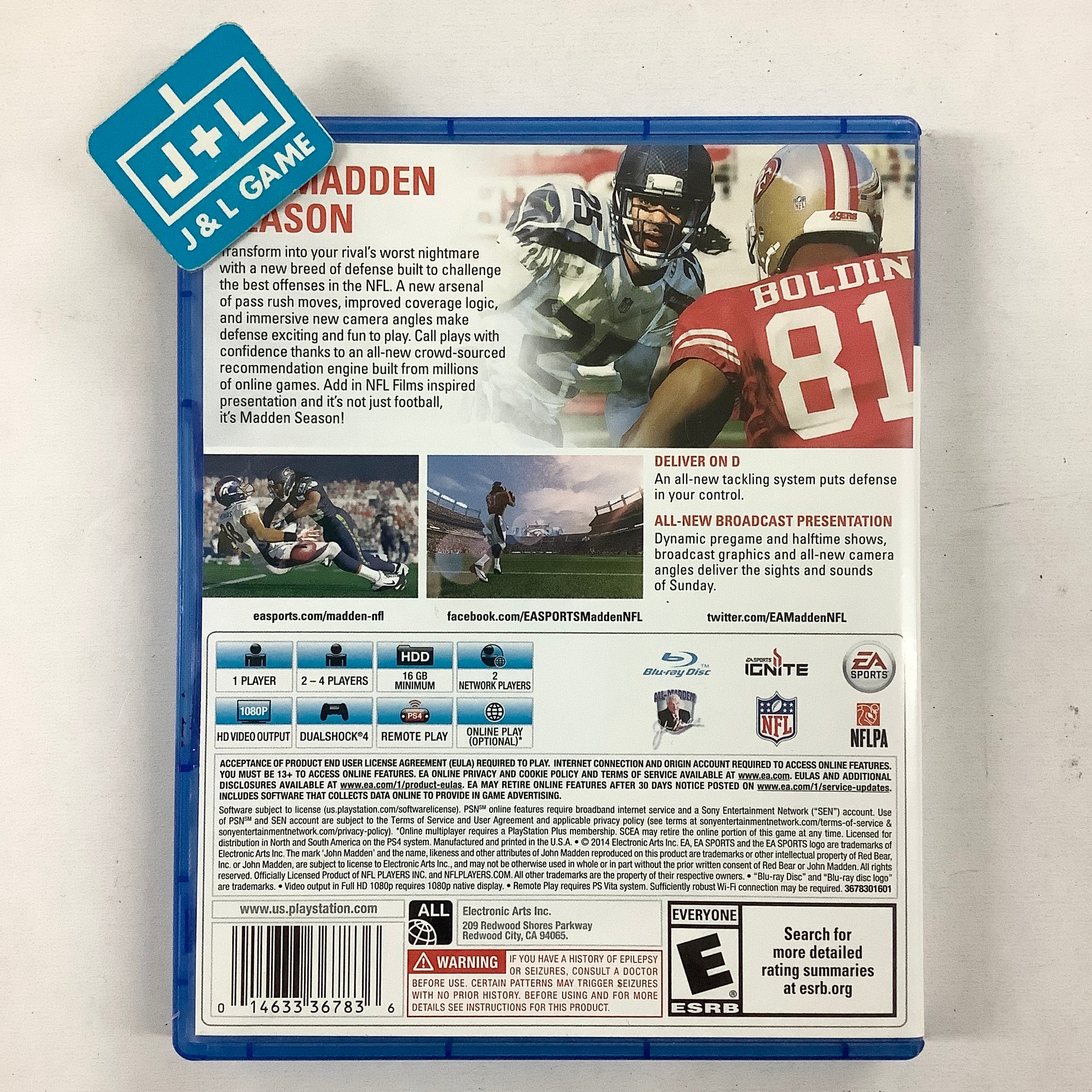 Madden NFL 15 - (PS4) PlayStation 4 [Pre-Owned] Video Games Electronic Arts