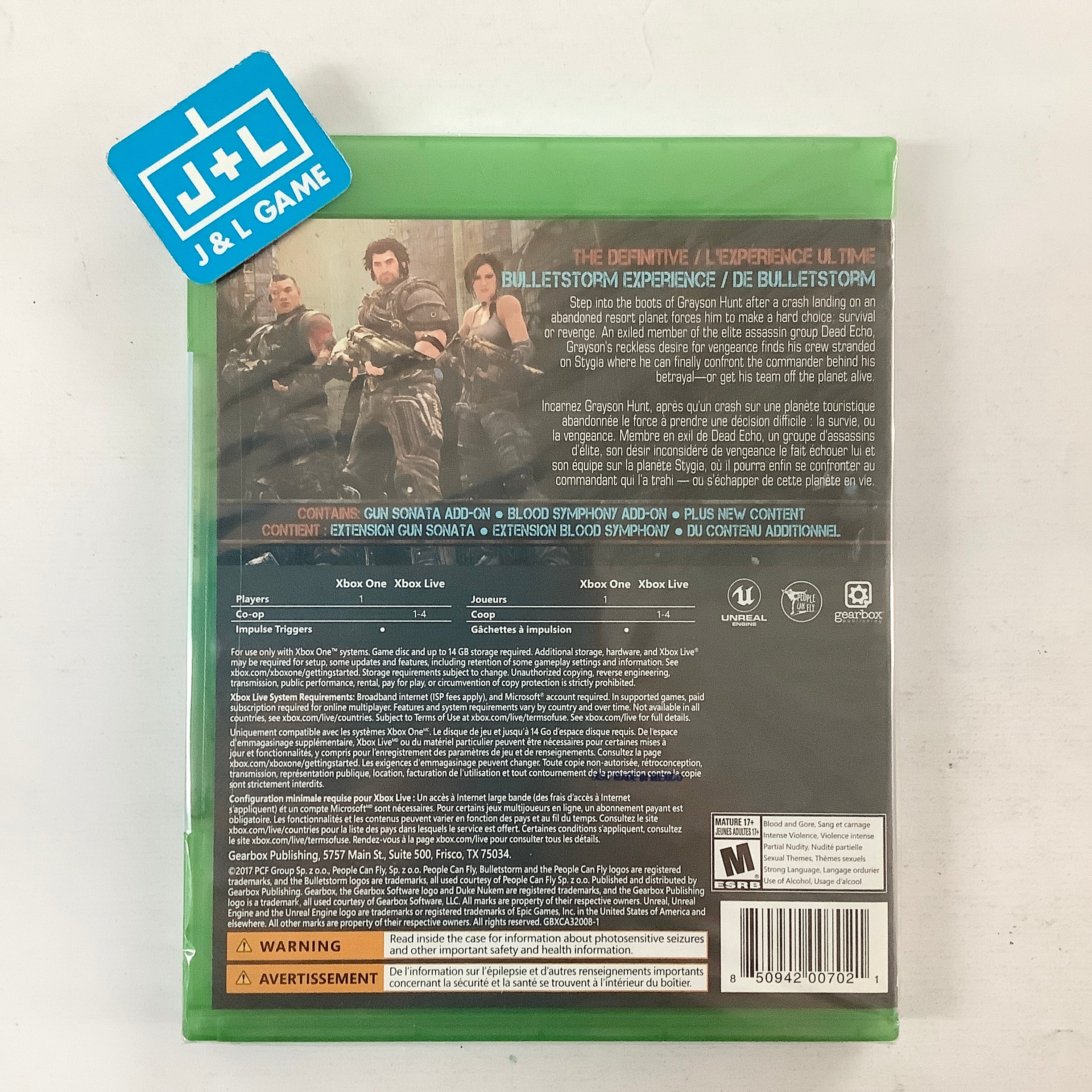 Bulletstorm: Full Clip Edition - (XB1) Xbox One Video Games Gearbox Publishing   