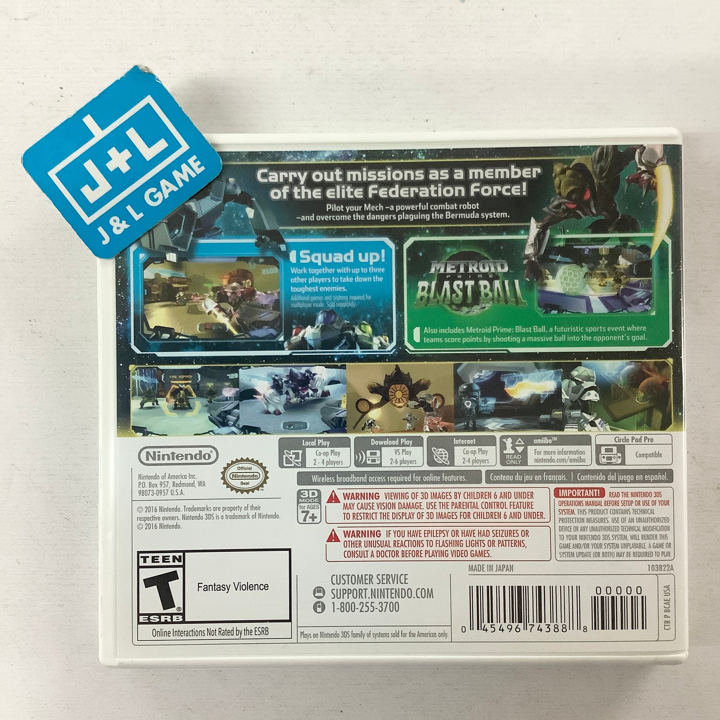 Metroid Prime: Federation Force - Nintendo 3DS [Pre-Owned] Video Games Nintendo