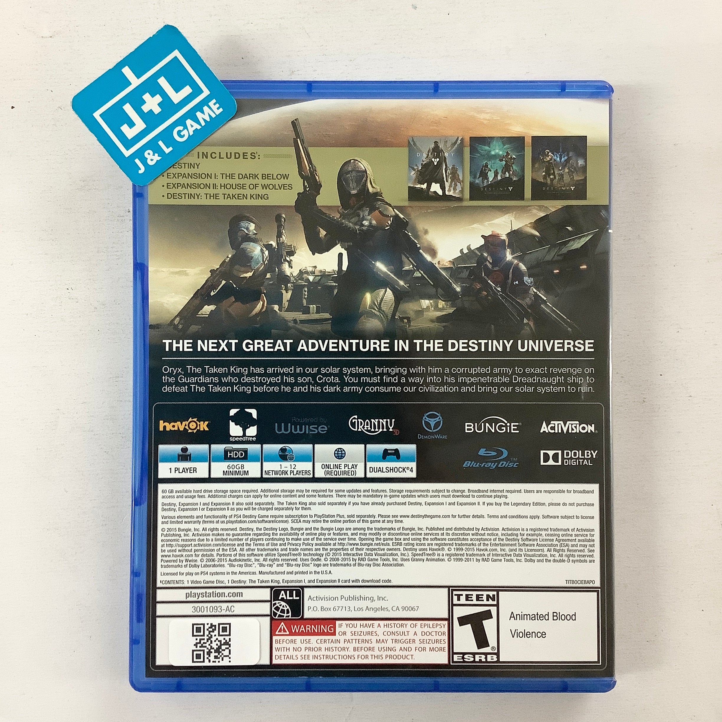 Destiny: The Taken King - Legendary Edition - (PS4) PlayStation 4 [Pre-Owned] Video Games ACTIVISION   