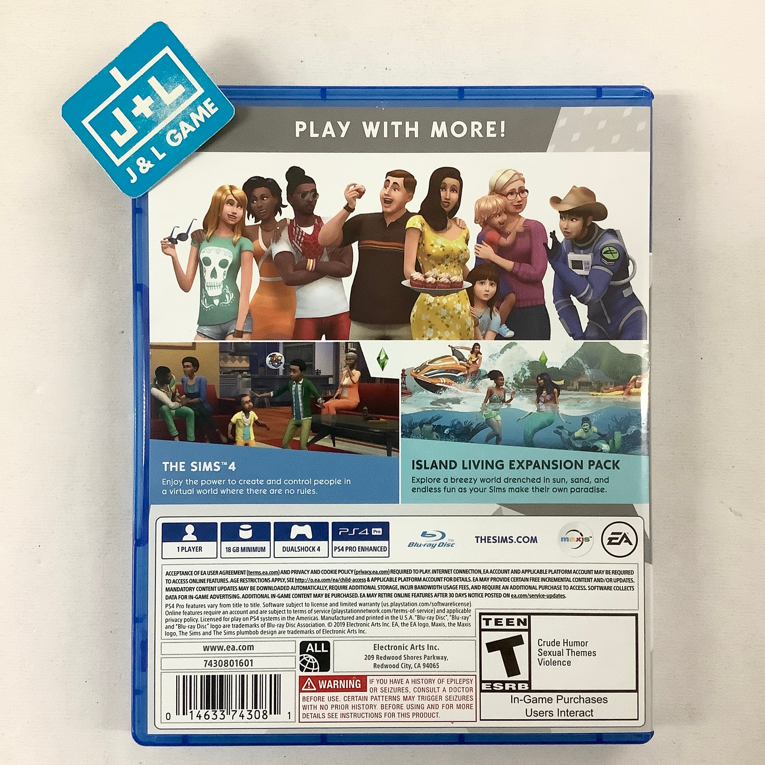 The Sims 4 Plus Island Living Bundle - (PS4) PlayStation 4 [Pre-Owned] Video Games Electronic Arts