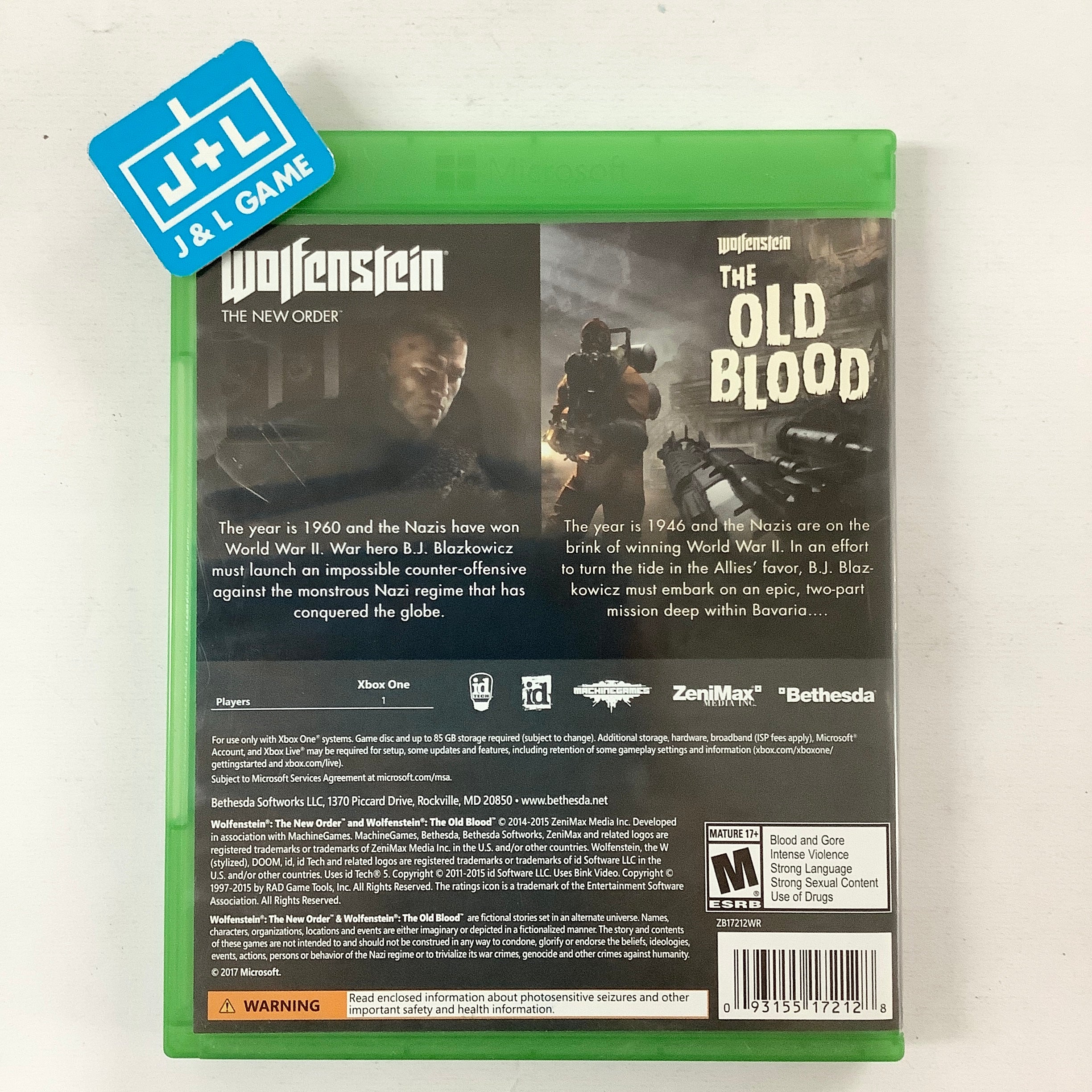 Wolfenstein: The Two Pack - (XB1) Xbox One [Pre-Owned] Video Games Bethesda   