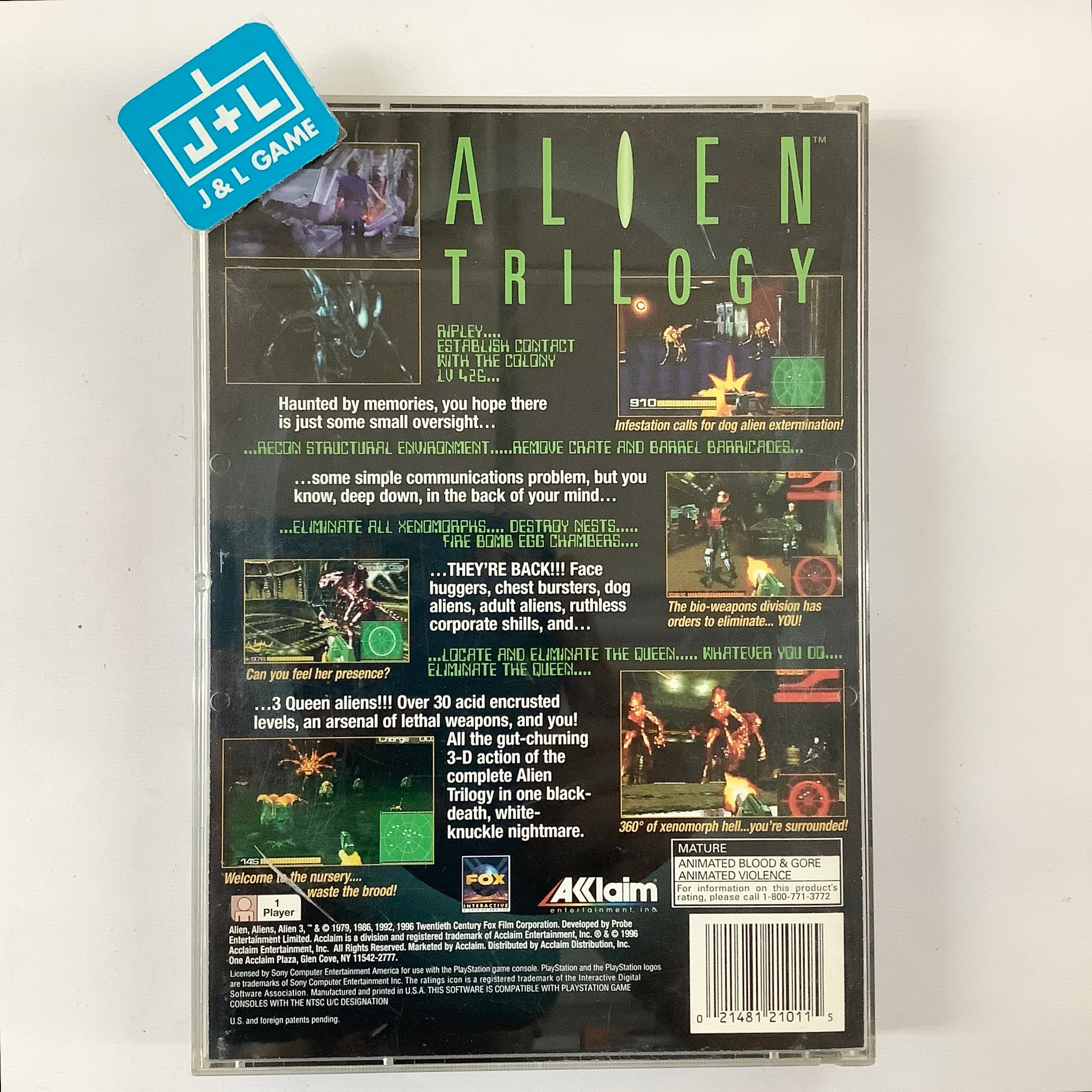 Alien Trilogy (Long Box) - (PS1) PlayStation 1 [Pre-Owned] | J&L Game