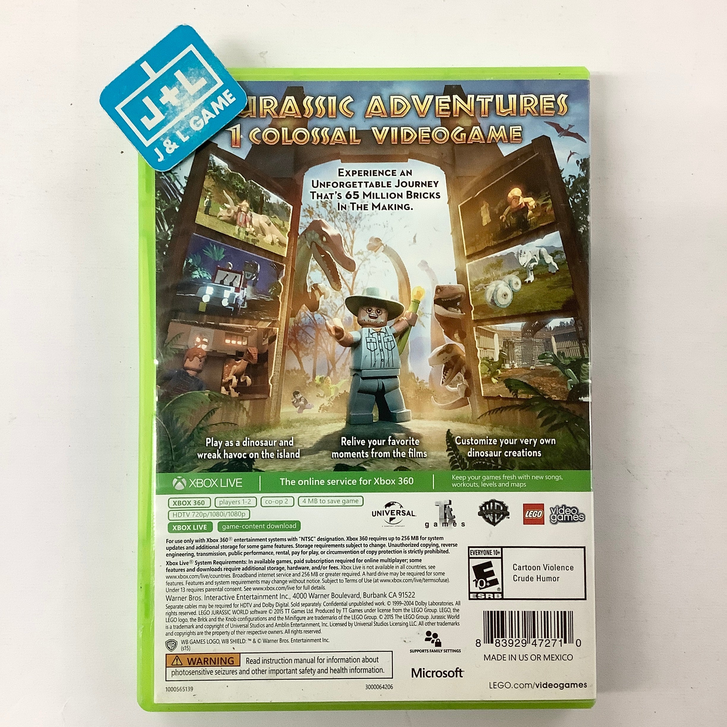 Lego shops jurassic park xbox 360