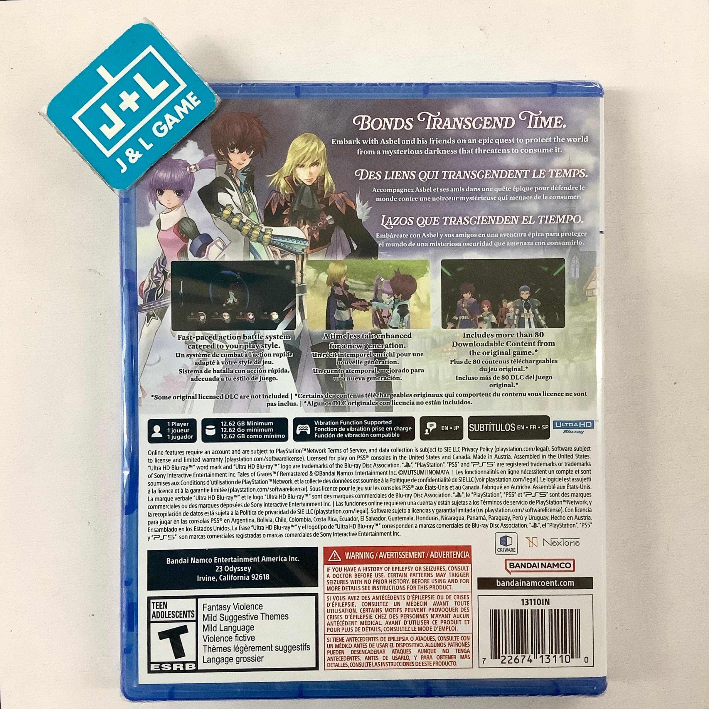 Tales of Graces f Remastered - (PS5) PlayStation 5 Video Games BANDAI NAMCO Entertainment