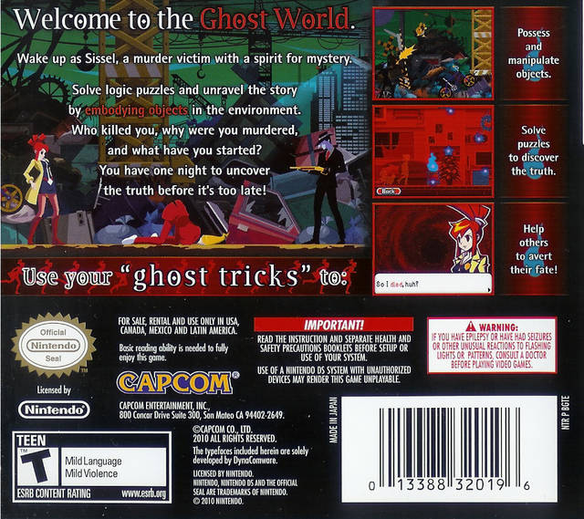 Ghost Trick: Phantom Detective - (NDS) Nintendo DS [Pre-Owned] Video Games Capcom   